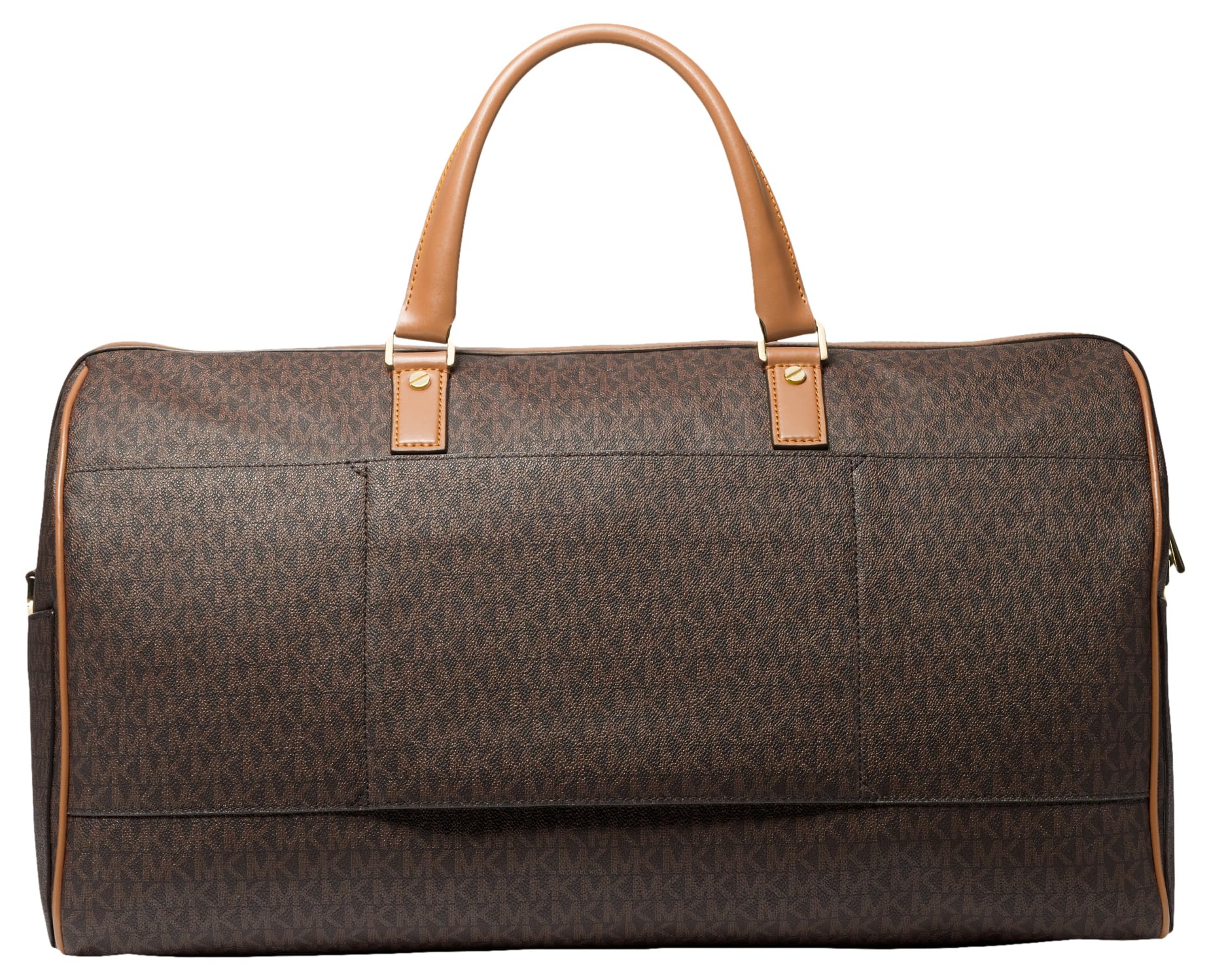 Michael Kors Bedford Extra Large Travel Duffle Bag for Women & Men - Spacious Carry-On Duffel with Adjustable Shoulder Strap (Brown/Acorn) - Perfect for Gym, Weekend Trips & Air Travel