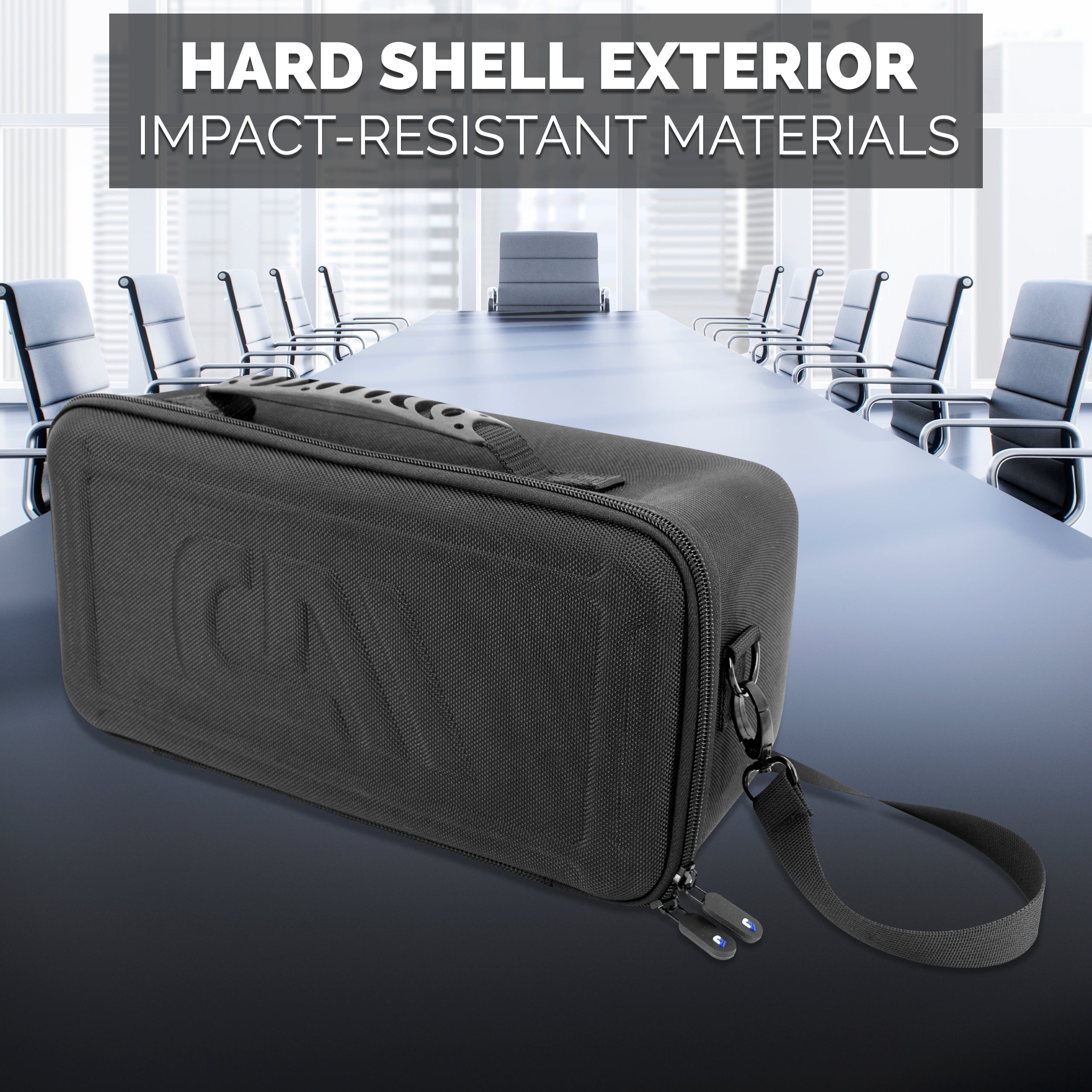 CASEMATIX Protective Carrying Case for LG XBOOM Bounce by will.i.am Portable Bluetooth Speaker - Durable Travel Storage with Handle & Strap - Perfect for Outdoor Adventures, Travel & Home Use
