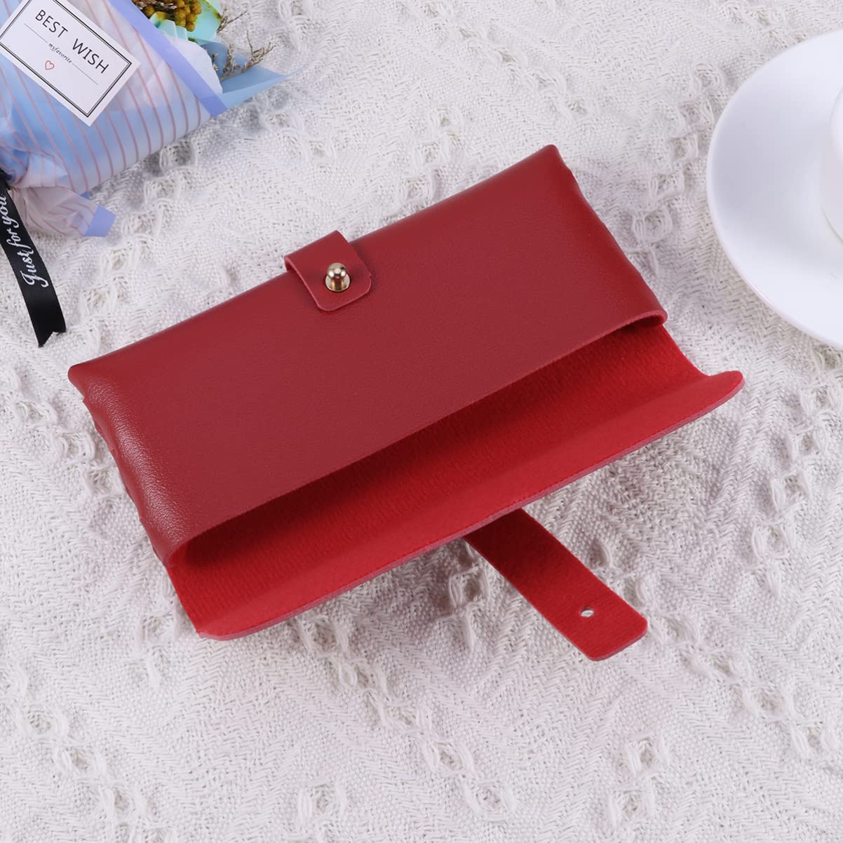 SHERCHPRY Handmade Genuine Leather Eyeglass Case with Buckle Clamshell Design - Protective Storage for Reading Glasses & Sunglasses | Perfect for Travel, Office & Daily Use