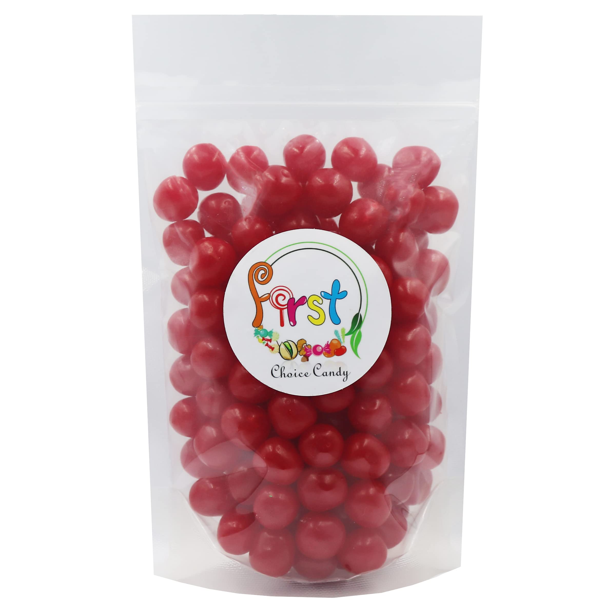 Sour Chewy Fruit Candy Balls - Red Cherry Flavor, 1 Pound Bulk Bag | Sweet & Tangy Soft Candy for Parties, Movie Nights & Office Snacks