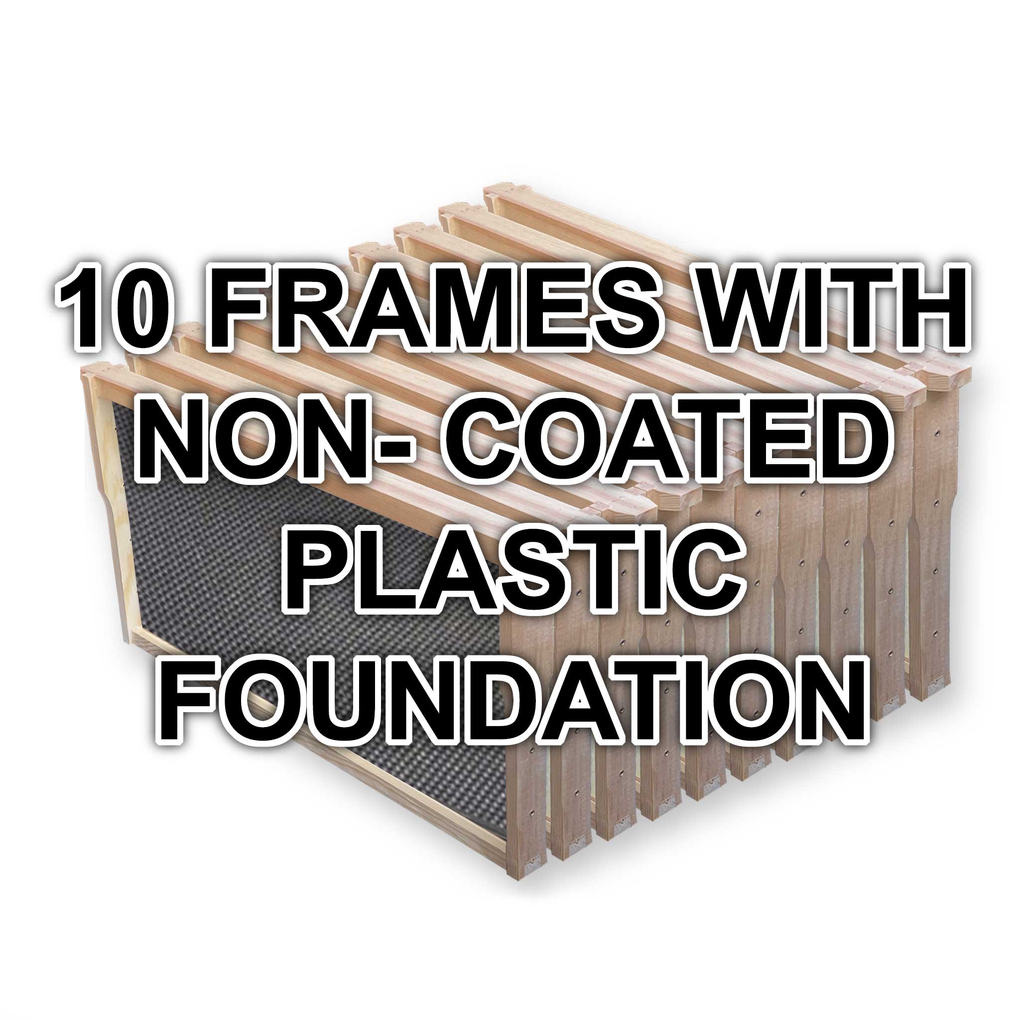 Premium Beekeeping Full Depth Frame Kits - 10 Pack Beehive Frames with Foundations for Honey Production - Ideal for Backyard Beekeepers & Commercial Apiaries (Perfect for Harvesting Honey, Wax & Pollen)