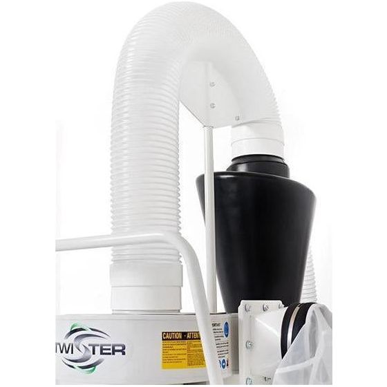 Twister T4 Trim Saver Stainless Steel Dust Bin with Cleanable Cyclone - Perfect for Woodworking, Metalworking & DIY Projects
