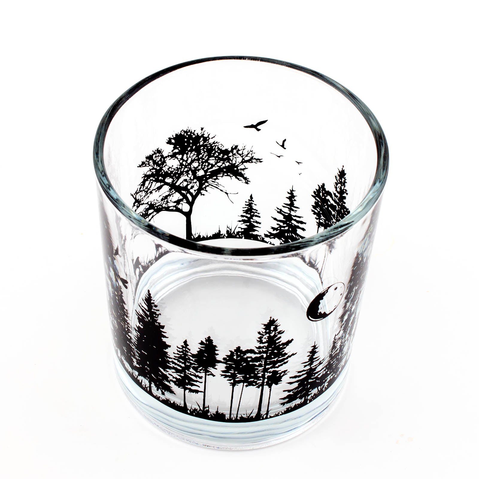 BarConic® 10 oz Old Fashioned Glasses - Forest Scene Whiskey Glass Set - Perfect for Bourbon, Cocktails & Home Bar Decor