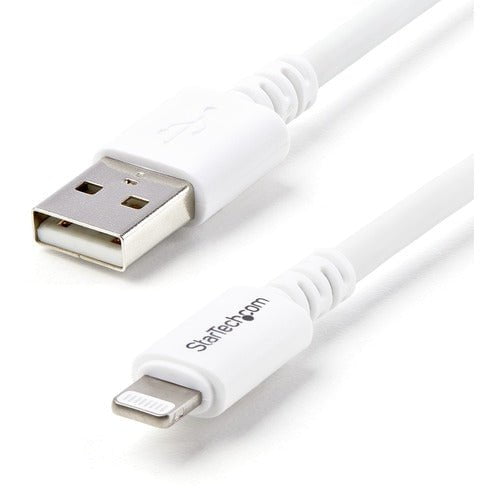 3m (10ft) White Apple Lightning to USB Cable - 8 Pin Charger & Sync Cord for iPhone, iPad, iPod - Durable 3 Meter Long Cable for Home, Office & Travel Use