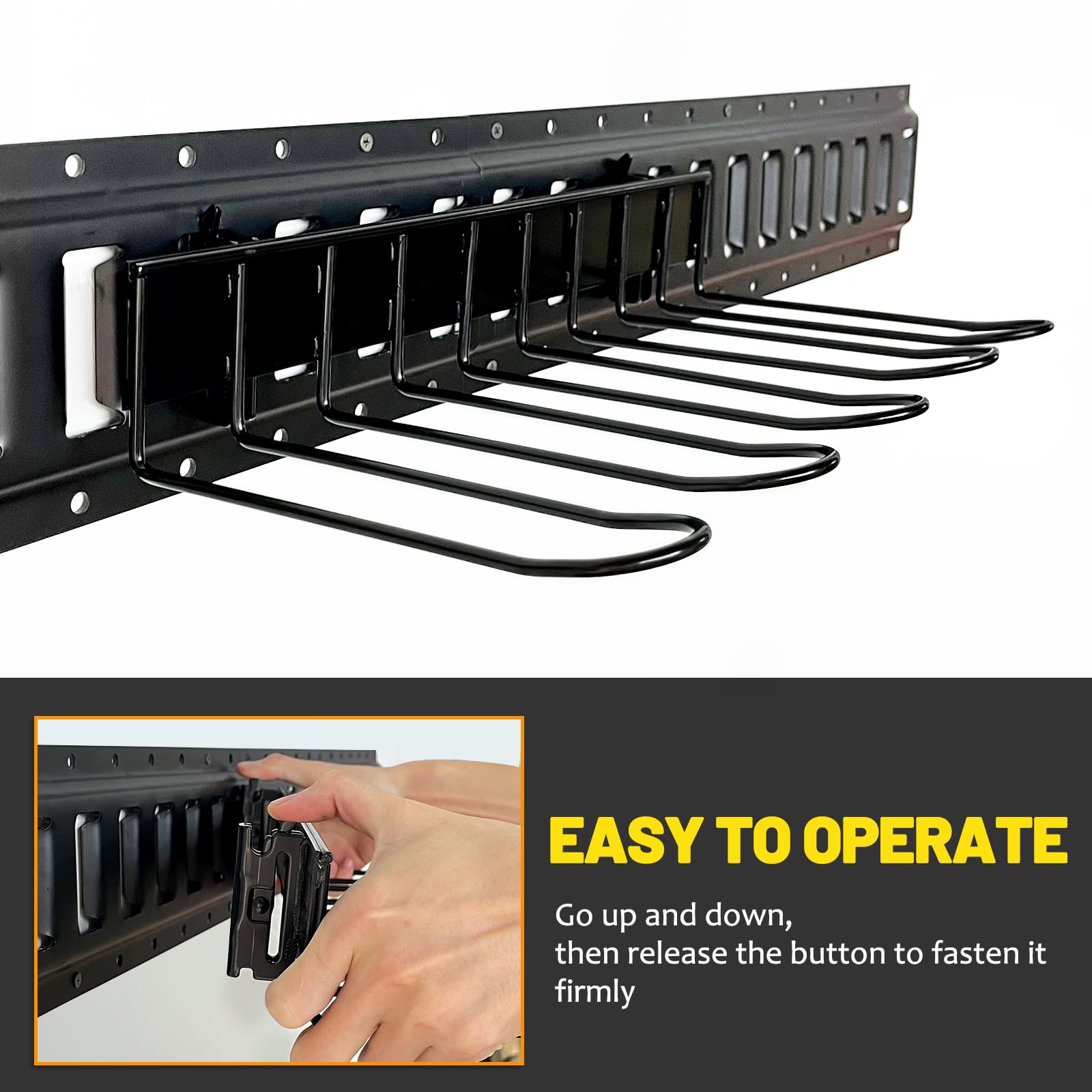 MAIKER Heavy Duty E-Track Power Tool Organizer - Wall Mount Drill Holder & Garage Storage Rack with E-Track System - Durable Lifetime Use for Workshop, Garage & RV Organization