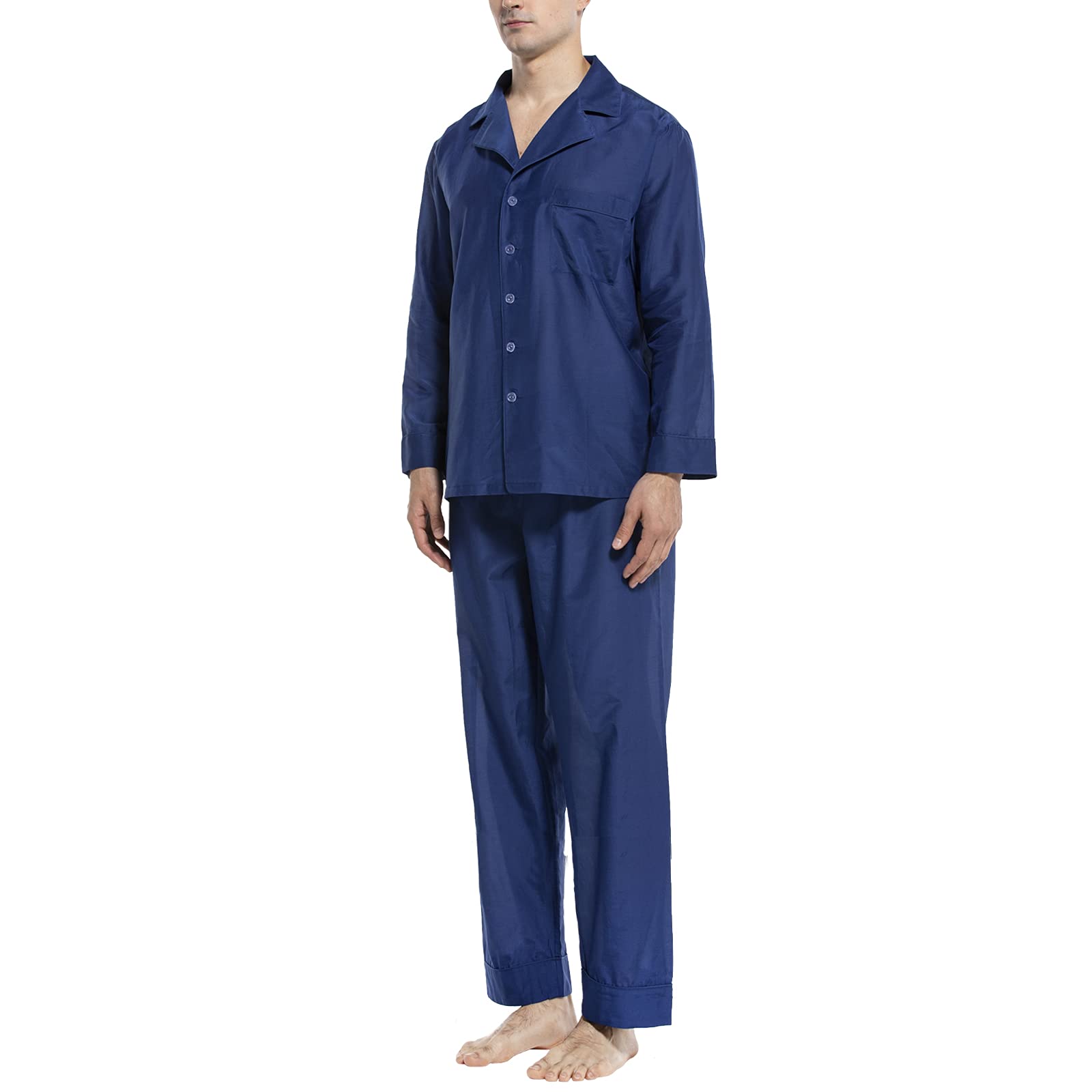 COLD POSH Men's Long Sleeve Pajama Set - 2PC Soft & Comfortable Sleepwear for Winter Nights, Lounging at Home, and Relaxing