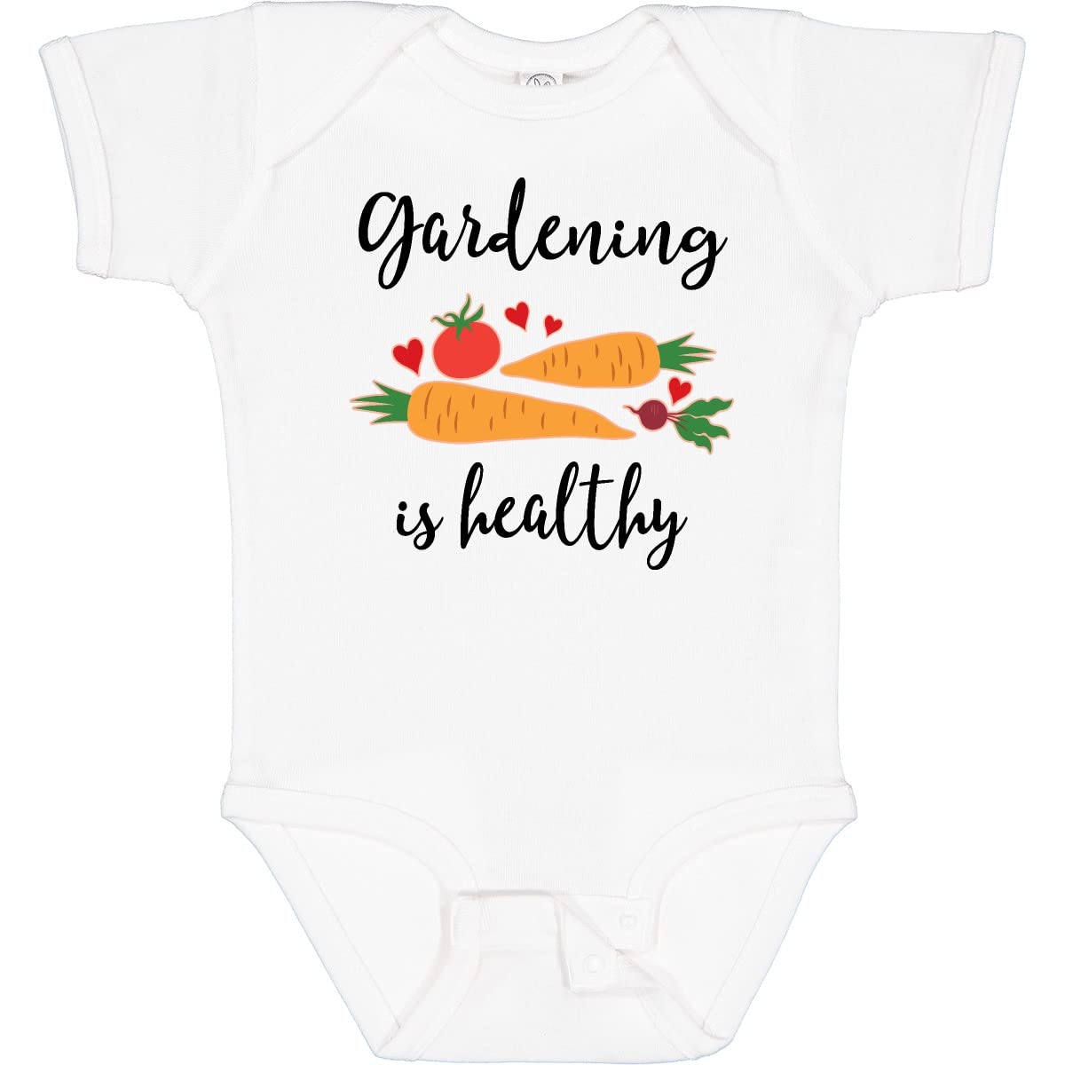 Inktastic Gardening Is Healthy Gardener Baby Bodysuit - Cute Organic Cotton Onesie for Toddlers, Perfect for Outdoor Activities & Family Garden Time