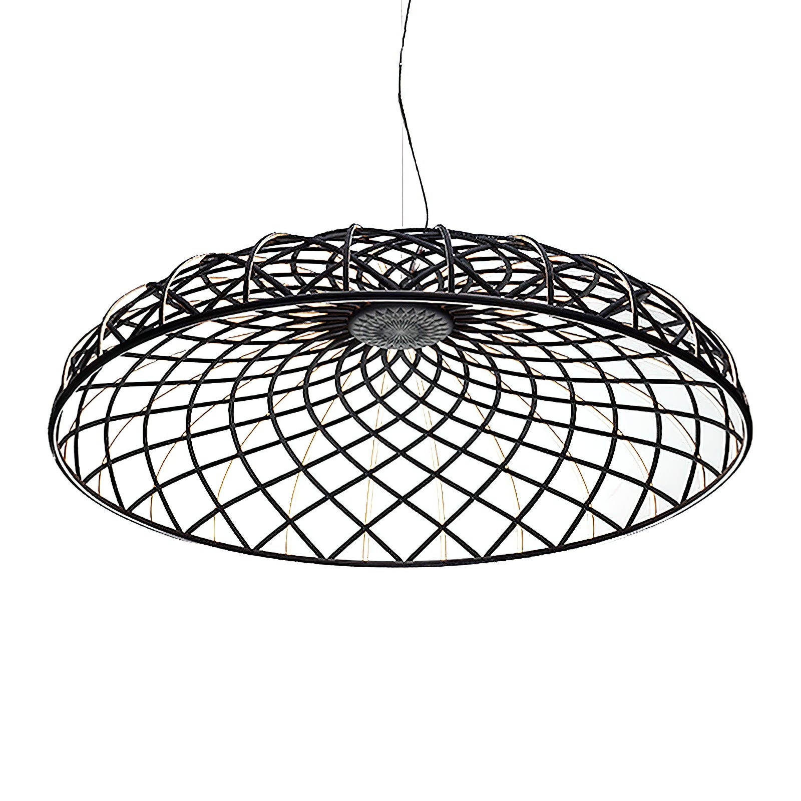 Braided Rope Round Pendant Light - Modern Farmhouse Ceiling Fixture for Kitchen, Dining Room & Bedroom Lighting