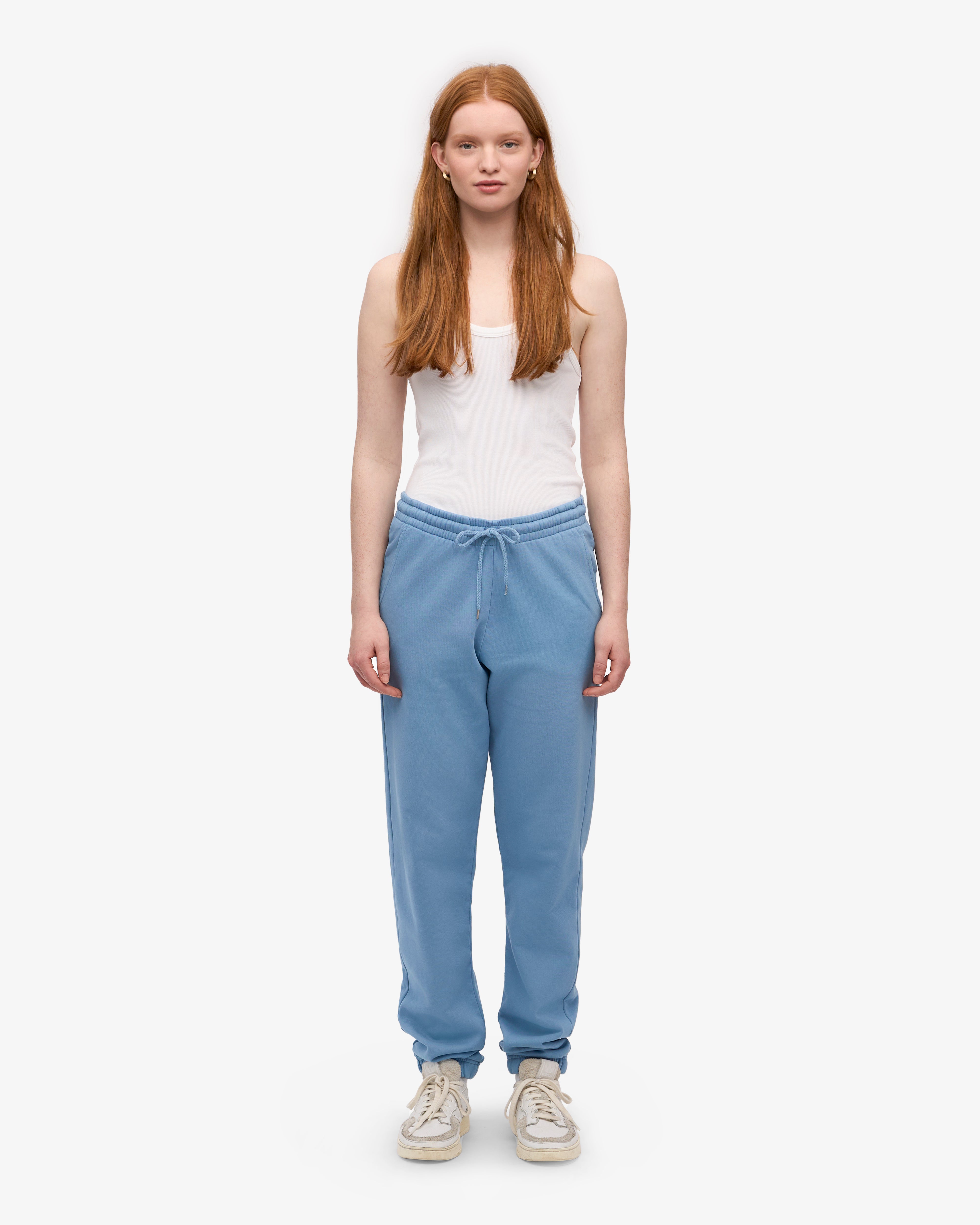 Premium Organic Cotton Sweatpants for Women - Soft & Comfortable Seaside Blue Lounge Pants - Perfect for Yoga, Running, and Casual Wear