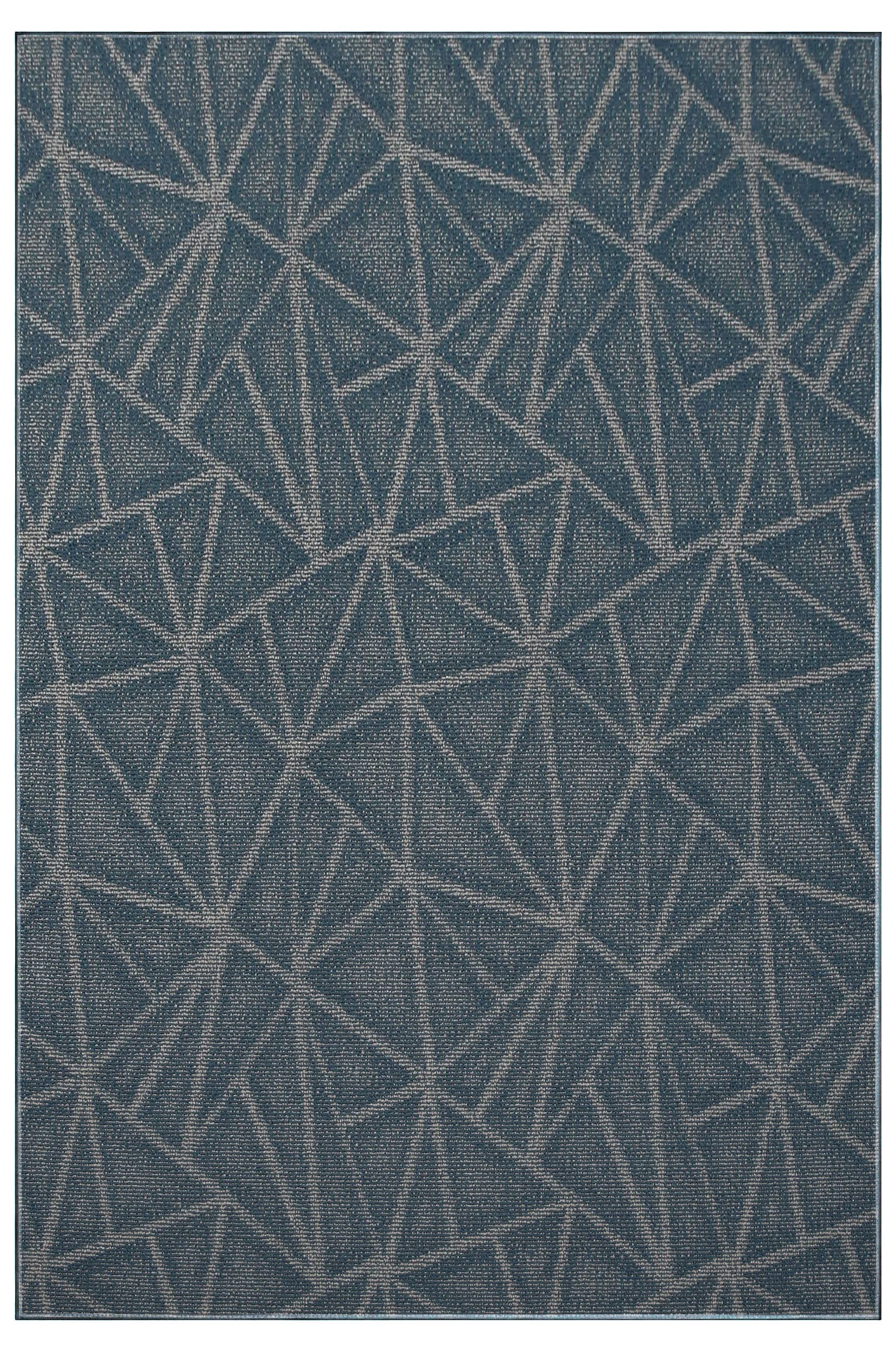 Custom Size Blue Indoor Outdoor Area Rugs 6x18 Feet - Durable Ambient Rugs for Patio, Deck, Living Room & Bedroom - Weather Resistant Carpet for Home Decor
