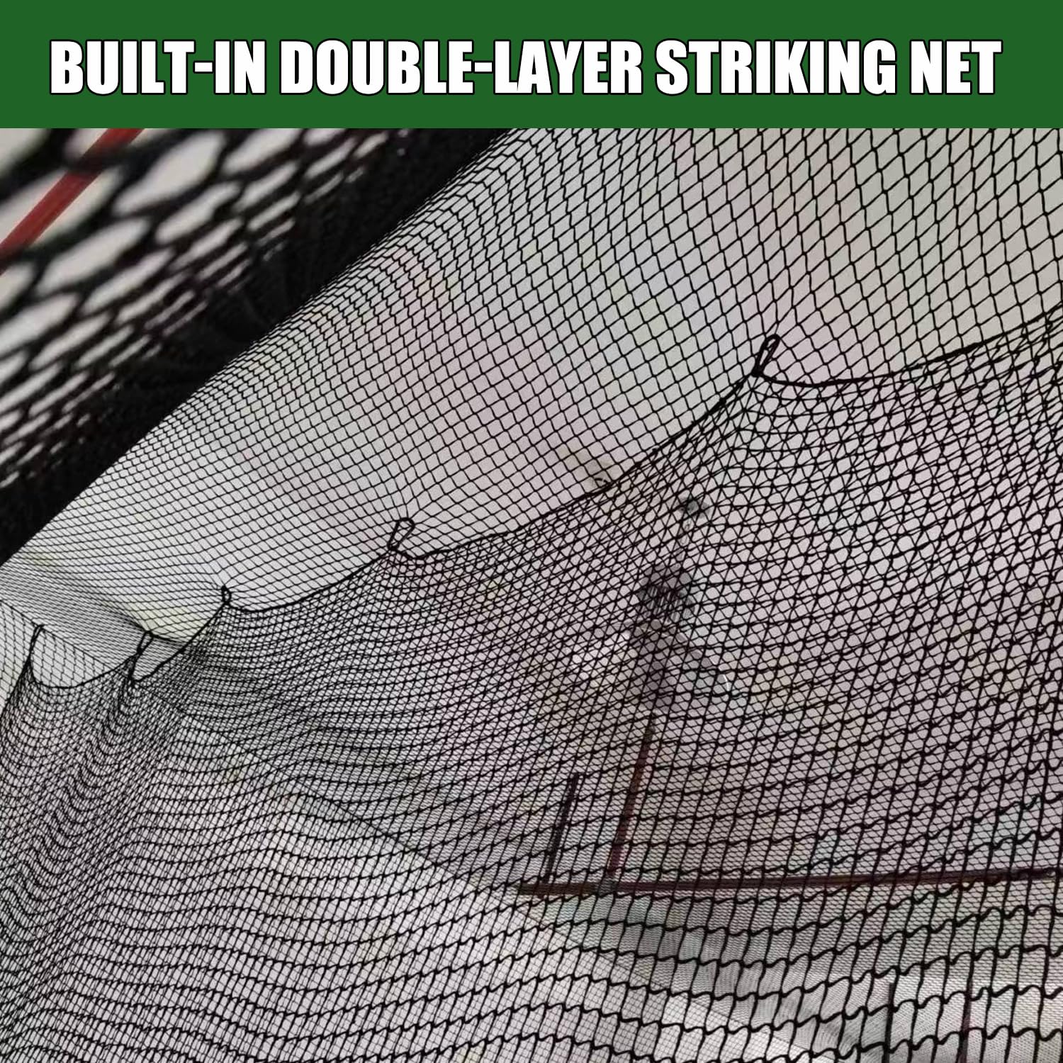 10x10x10 Golf Cage Net & Baseball Batting Cage - Heavy Duty Backyard Practice Hitting Net for Golf, Baseball, Softball - Perfect for Driving Range, Batting Cages, and Backyard Training