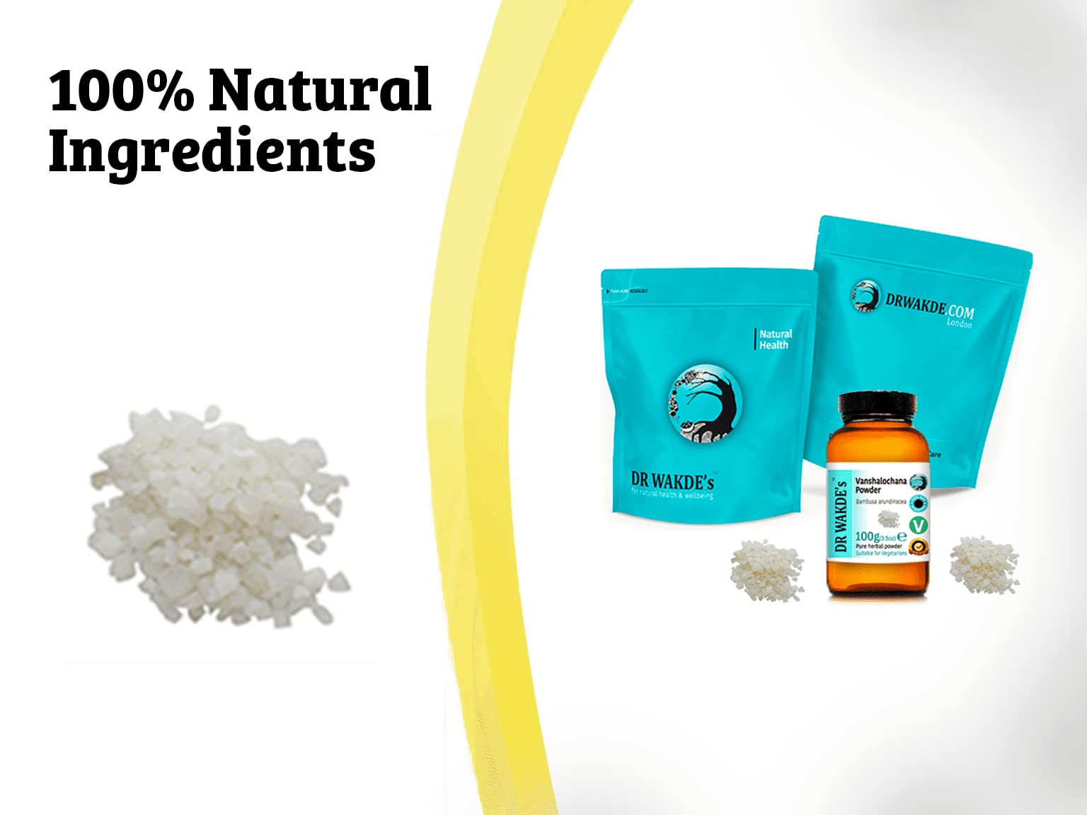 DR WAKDE'S Vanshalochana Powder (Bambusa arundinacea) - 500g (1.1lb) | 100% Pure Natural Bamboo Powder | Raw Dried Fine Powder | Vegan & Premium Grade | No Additives | Perfect for Herbal Remedies, Aromatherapy & Natural Skincare