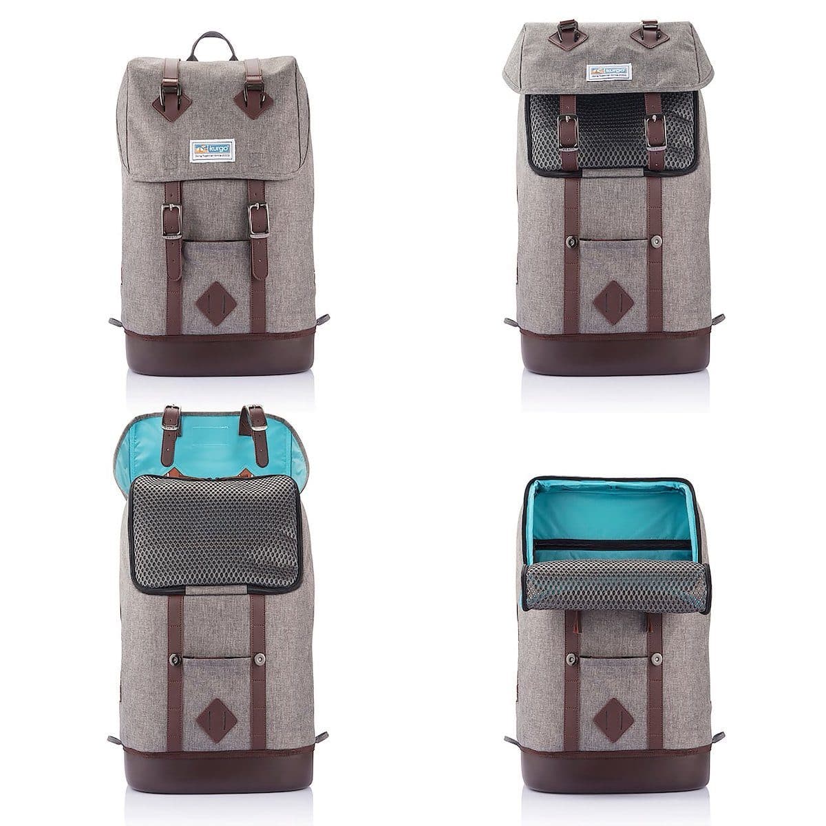 Kurgo® Black Rucksack Style Dog Carrier Backpack - Hands-Free Pet Travel for Hiking, Biking & Outdoor Adventures