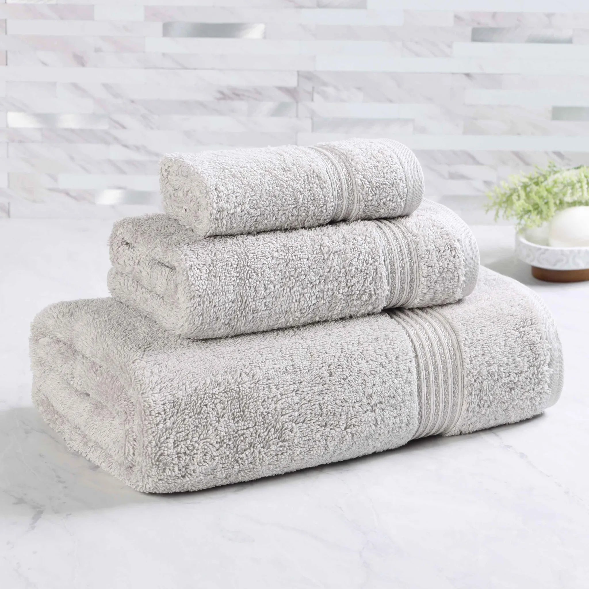 Premium Egyptian Cotton Plush 3-Piece Luxury Bath Towel Set - Ultra Absorbent & Soft for Spa, Bathroom & Hotel Use