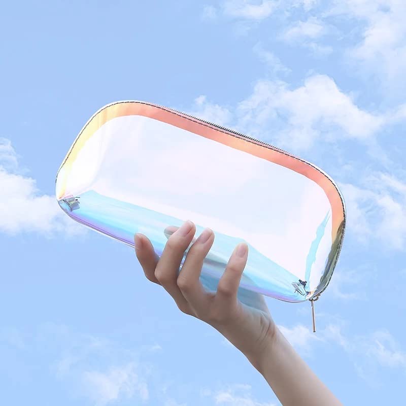 Stylish PU Leather Waterproof Makeup Bag for Women & Girls - Travel Cosmetic Organizer with Zipper Pouch - Perfect for Toiletries, Cosmetics & Travel Essentials (Ideal for Vacation, Gym & Daily Use)