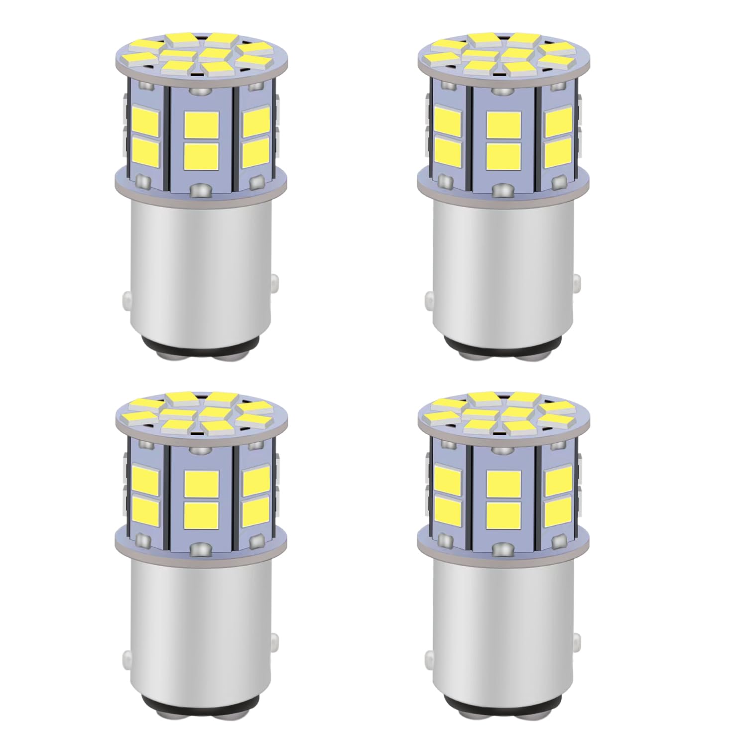 1157 LED Bulb White - Super Bright 2057 2357 7528 BAY15D Replacement Bulbs for Backup Reverse Lights, Brake Tail Lights, DRL Parking Lights (4-Pack) - Perfect for Cars, Trucks, SUVs, and Motorcycle Lighting Upgrades