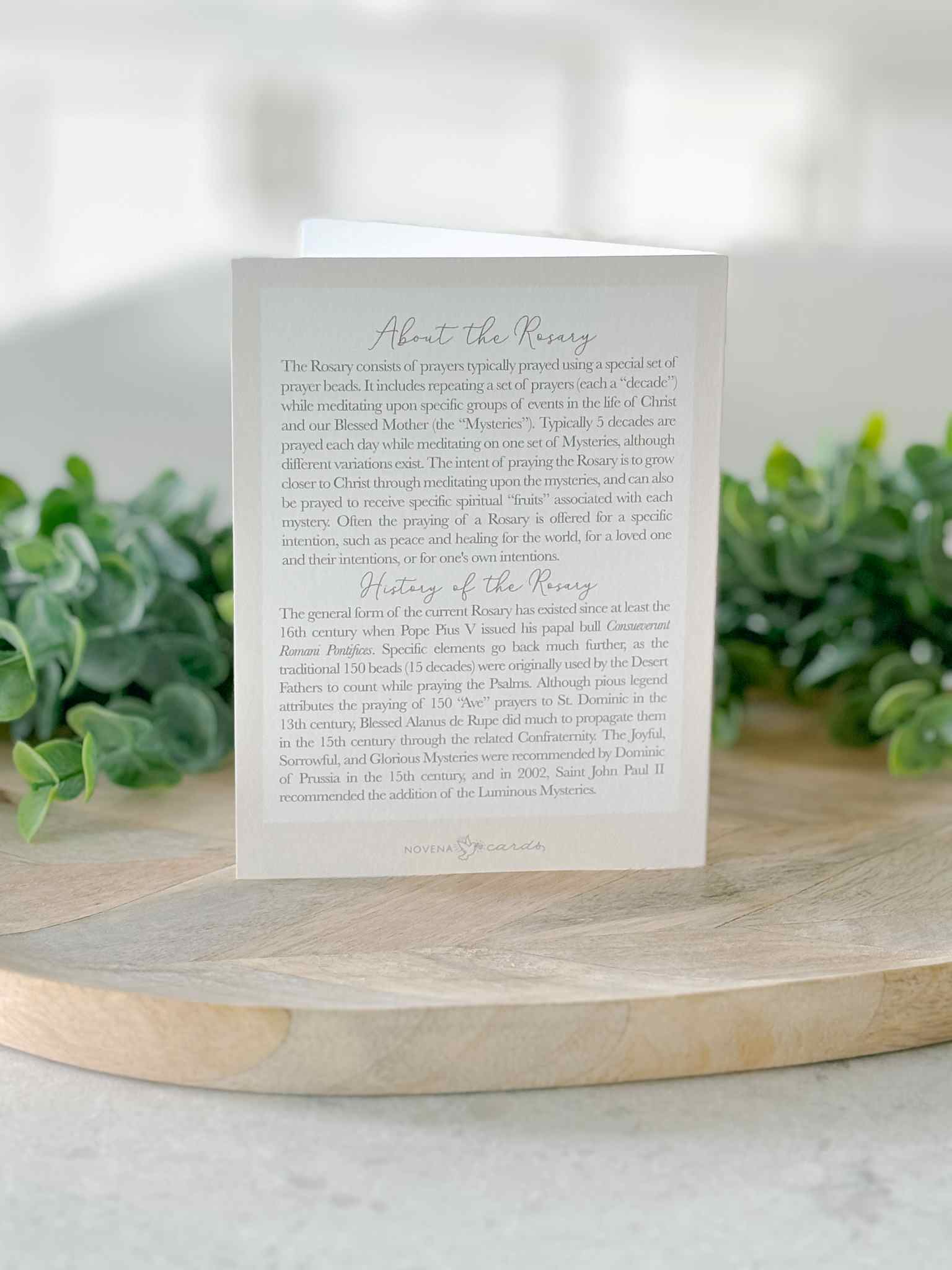Heartfelt Condolences Rosary Card Set of 4 - Sympathy Prayer Cards for Funeral, Memorial Service & Catholic Grieving Support