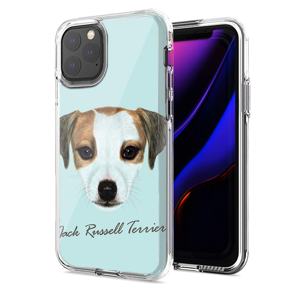 Premium Double Layer Shockproof Phone Case for Apple iPhone 12 Pro/iPhone 12 - Cute Jack Russell Terrier Design - Perfect for Everyday Protection & Style