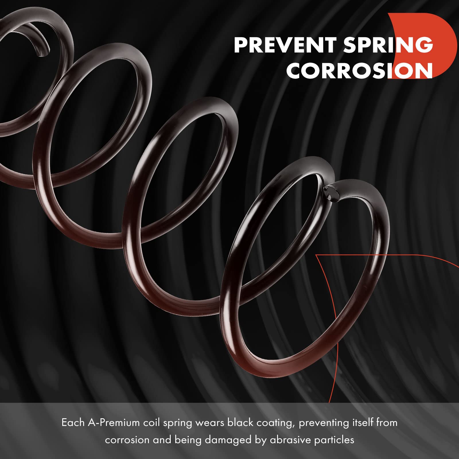 Premium 2Pcs Rear Suspension Coil Spring Set for Chrysler PT Cruiser 2001-2010 2.4L - Driver & Passenger Side Replacement (Fits Part# 04656545AB, 05272452AB) - Durable Auto Suspension Parts for Smooth Ride & Enhanced Vehicle Stability