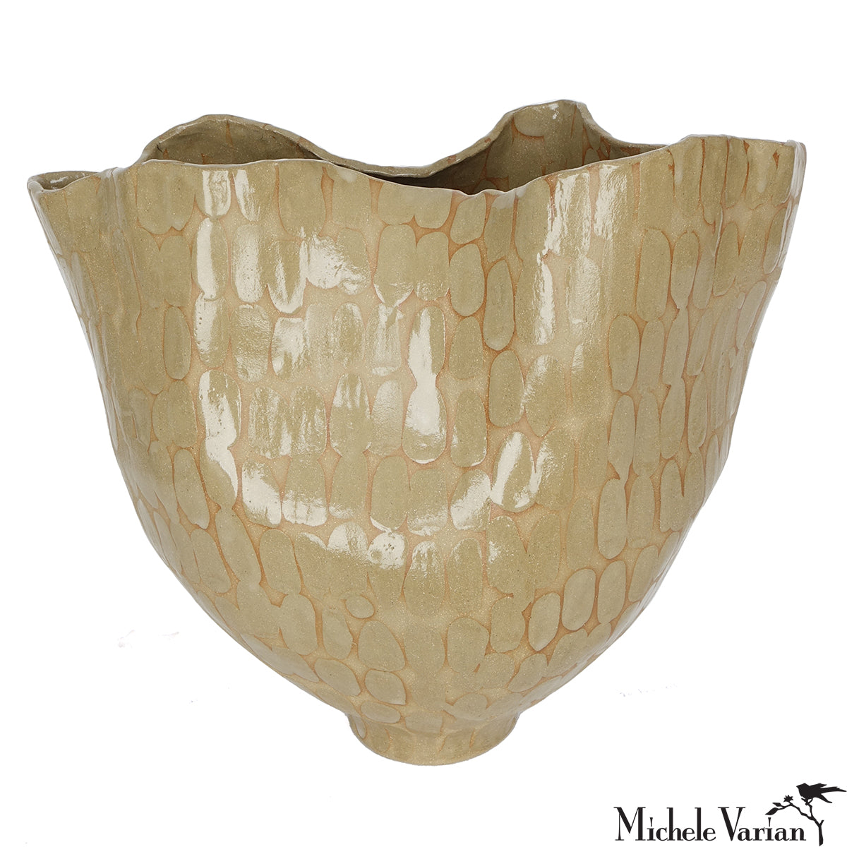 Alma Sand-Colored Ceramic Vase - Modern Minimalist Home Decor for Living Room, Bedroom, or Office Centerpiece