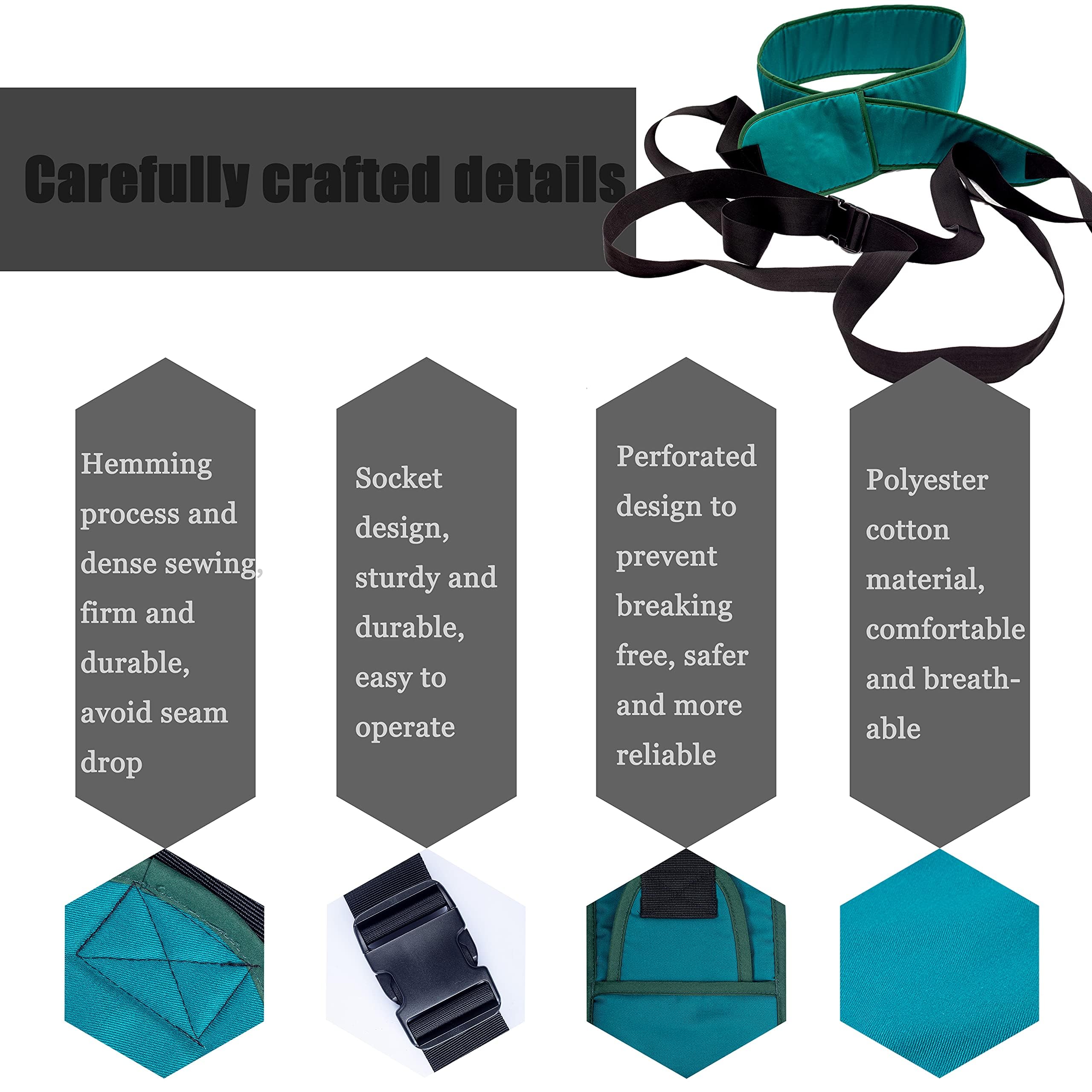 Medical Bed Restraint Straps - Adjustable Chest & Limb Safety Harness for Elderly Care, Anti-Fall Protection System | Ideal for Home Nursing, Hospital Use & Patient Mobility Control