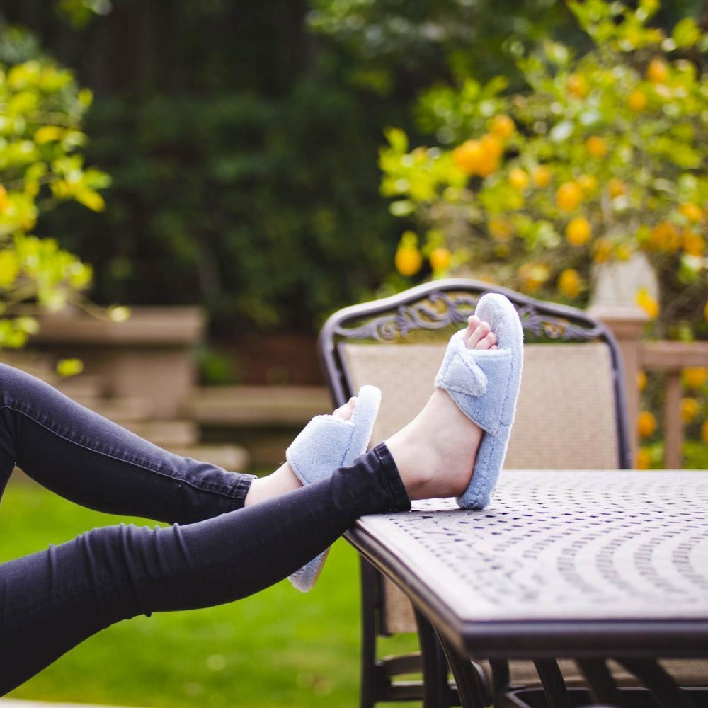 Women's Adjustable Spa Slide Slippers with Cloud Contour® Cushioning - Soft House Slippers for Relaxation, Lounging & Post-Spa Comfort