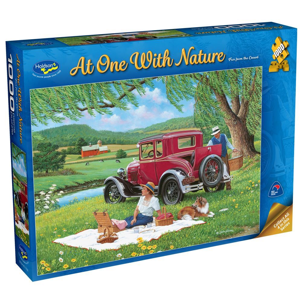 Holdson At One With Nature 1000-Piece Jigsaw Puzzle - Far From The Crowd Scenic Landscape - Perfect for Family Game Night & Stress Relief