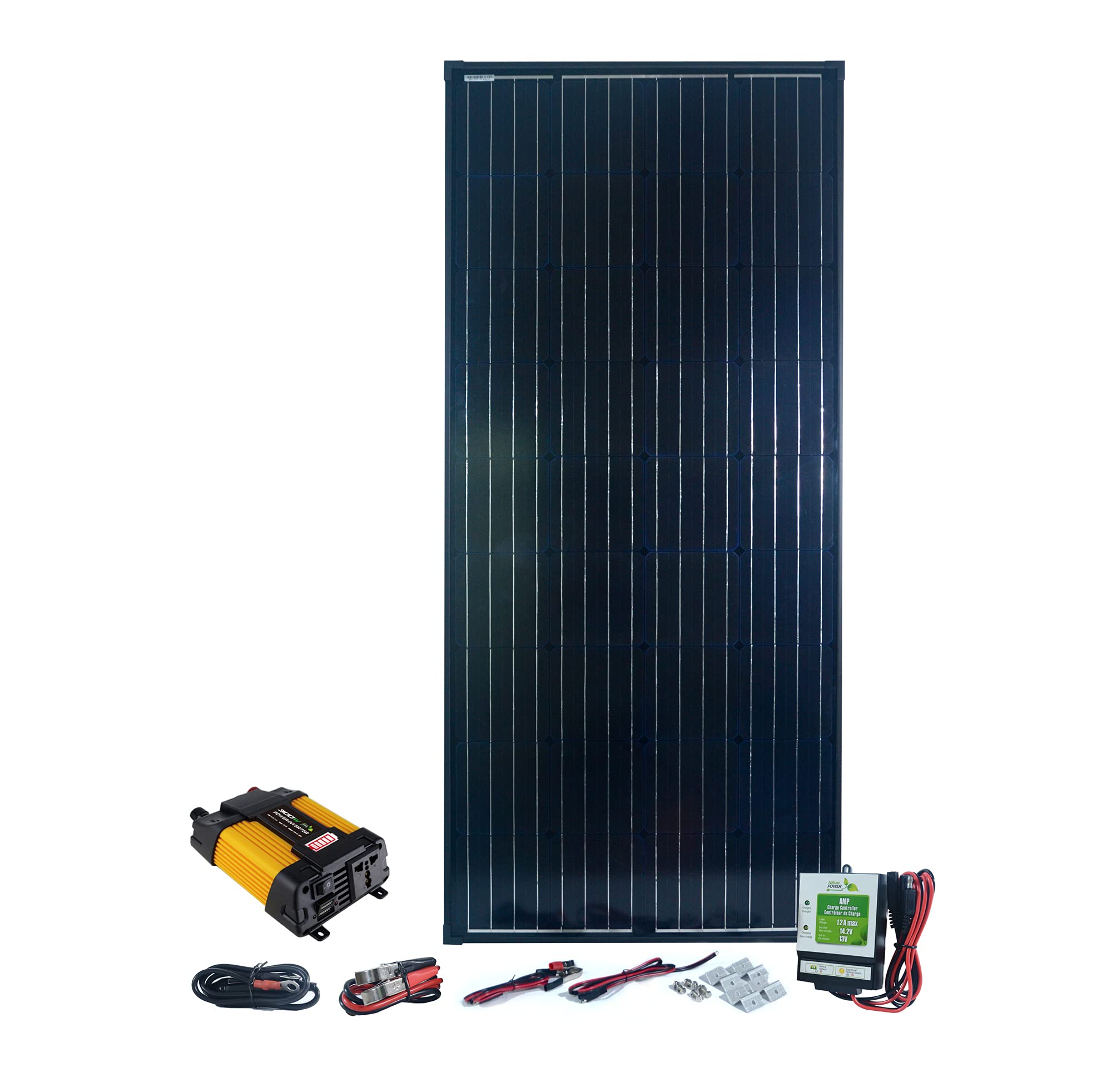 Nature Power Products 50183 Solar Panel Charger - 18W Portable Solar Charger for Outdoor Camping, Hiking, RV & Emergency Power Supply (Black)