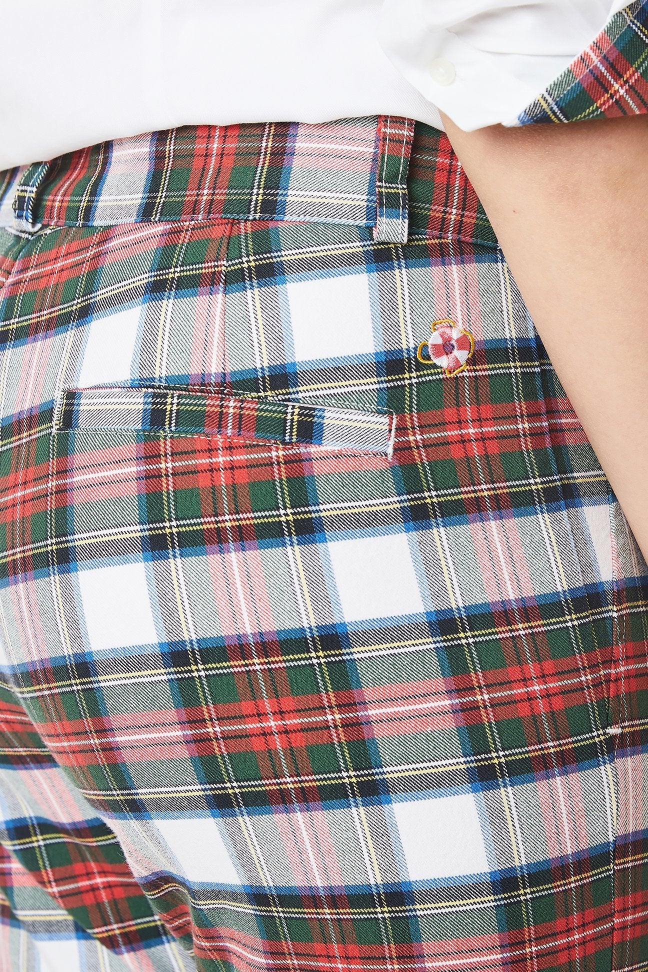 Stylish Ankle-Length Capri Stretch Twill Dress in Classic Stewart Tartan Plaid - Perfect for Office Wear, Casual Outings & Special Occasions