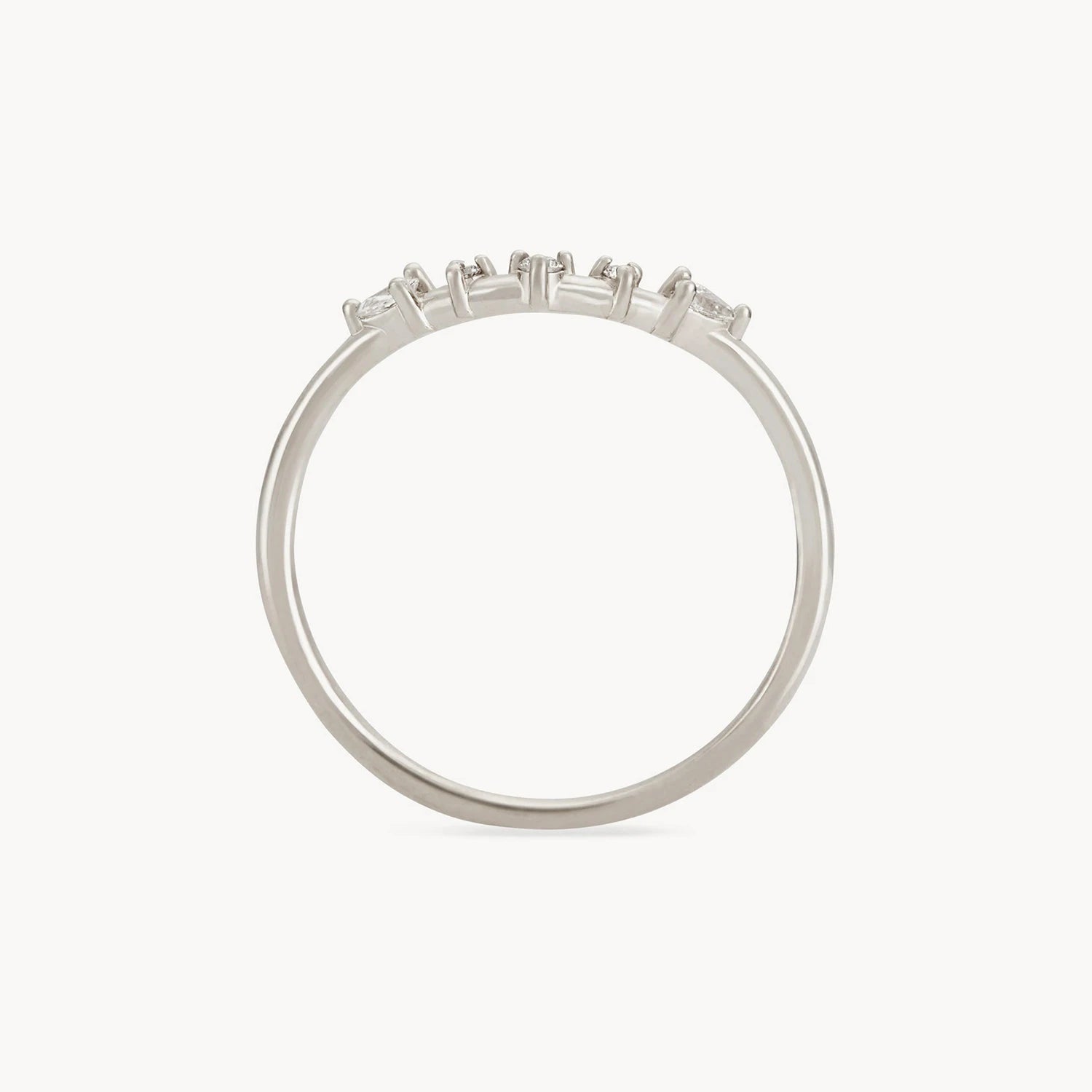 14K White Gold Diamond Love Band Ring for Women - Elegant Wedding, Anniversary, or Promise Ring for Her