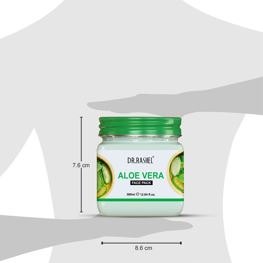 DR.RASHEL Aloe Vera Face Pack for Glowing Skin - Oil Control, Acne Treatment, Pimple Removal, Detan, Blemish & Pigmentation Reduction, Skin Brightening - Face & Body Cleanser (380ml) - Perfect for Daily Skincare Routine, Spa Days & Post-Sun Care