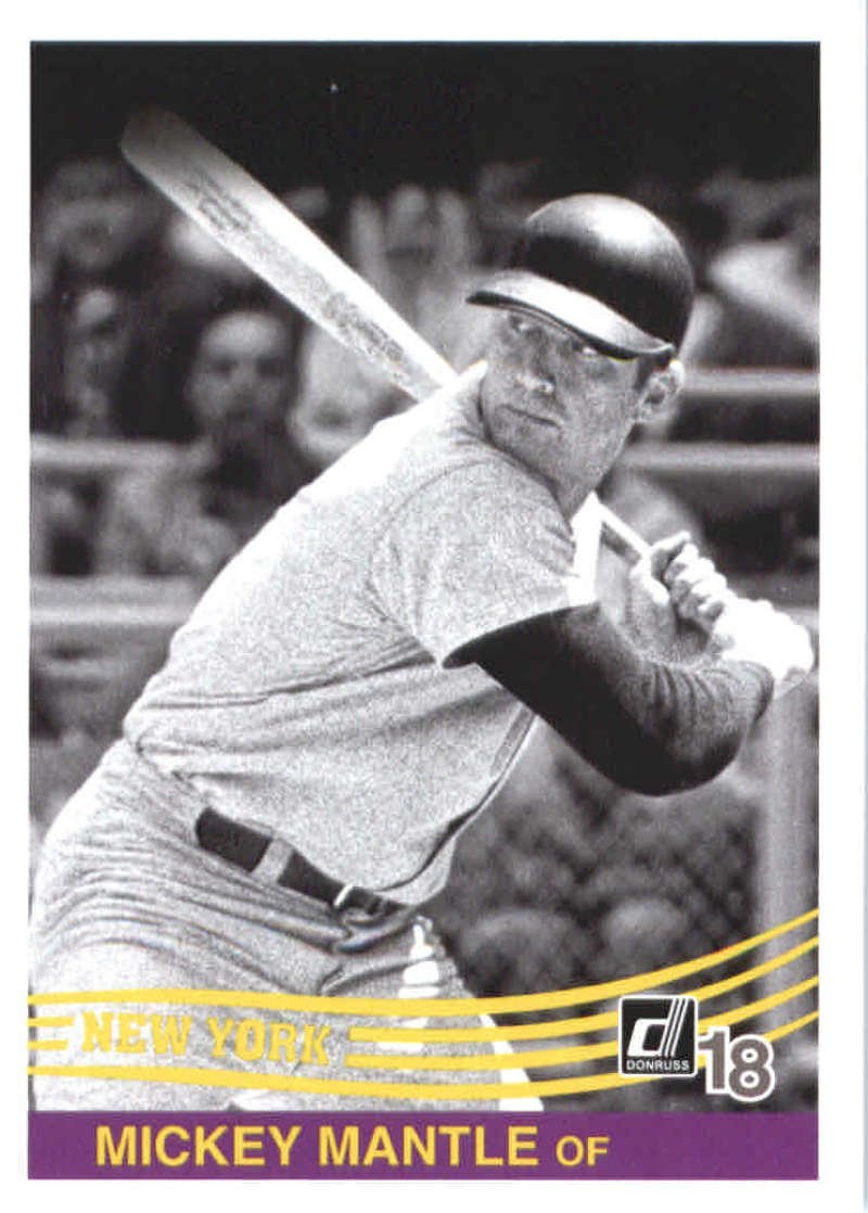 2018 Donruss #254 Mickey Mantle New York Yankees Baseball Card - 1984 Retro Edition for Collectors & Sports Memorabilia Fans (Perfect for Display, Trading, and Investment)