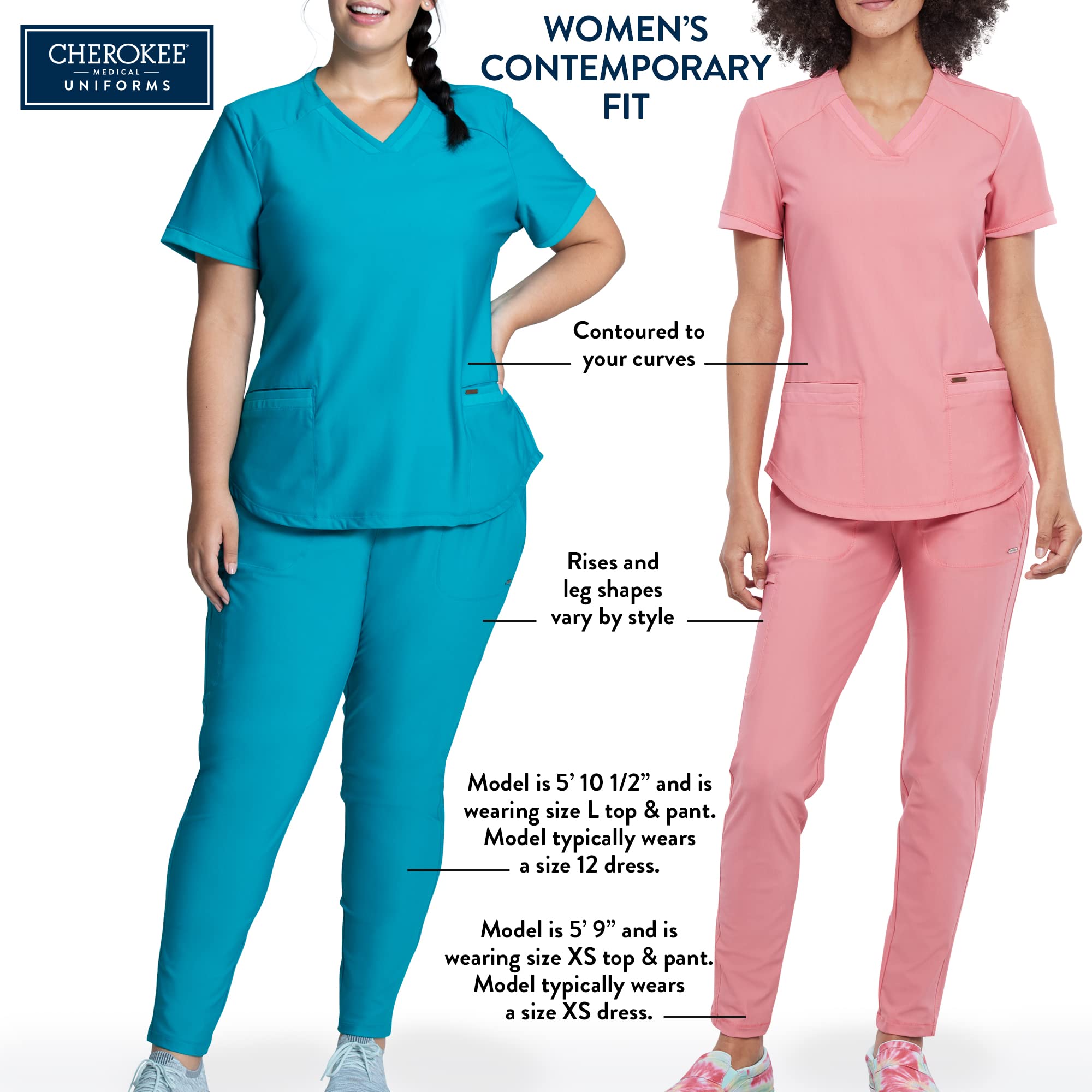 Cherokee Women's Mid Rise Tapered Leg Jogger Scrubs Pant - Comfortable Medical Work Pants for Nurses & Healthcare Professionals | Perfect for Hospital Shifts & Clinical Duties