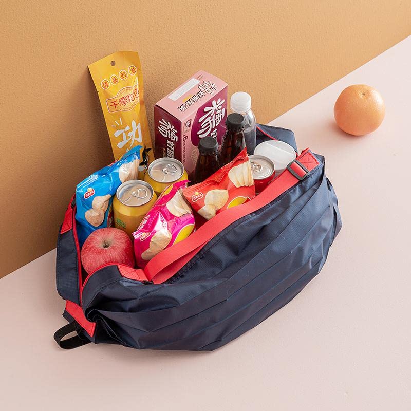 Large Capacity Foldable Shopping Bag - Reusable One-Shoulder Tote for Groceries, Travel & Beach | Eco-Friendly Portable Shopping Tote for Women & Men | Perfect for Supermarket, Picnic & Daily Use