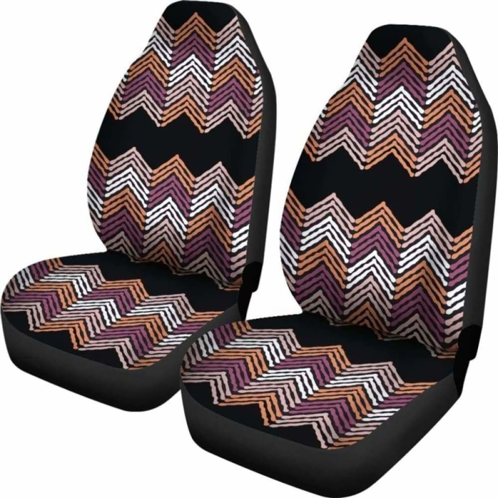 Stylish Ethnic Pattern Car Seat Covers - Black, Purple, Pink, Orange & White | Perfect for SUVs, Sedans & Trucks | Durable & Fashionable Interior Upgrade
