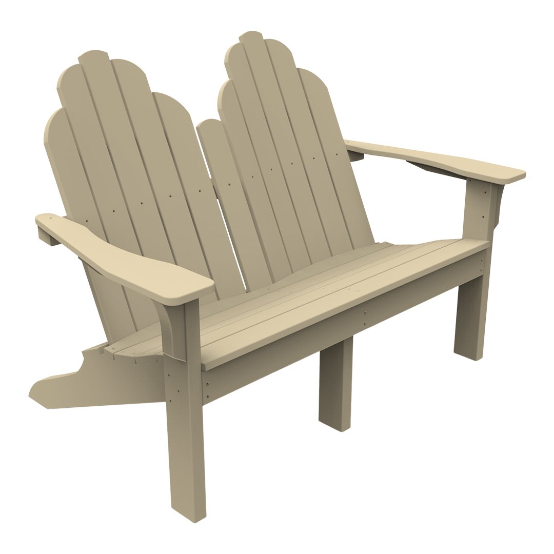 Adirondack Classic Love Seat - Outdoor Patio Furniture for Garden, Deck, Porch & Backyard - Comfortable Two-Seater with Weather-Resistant Wood - Perfect for Relaxing & Entertaining