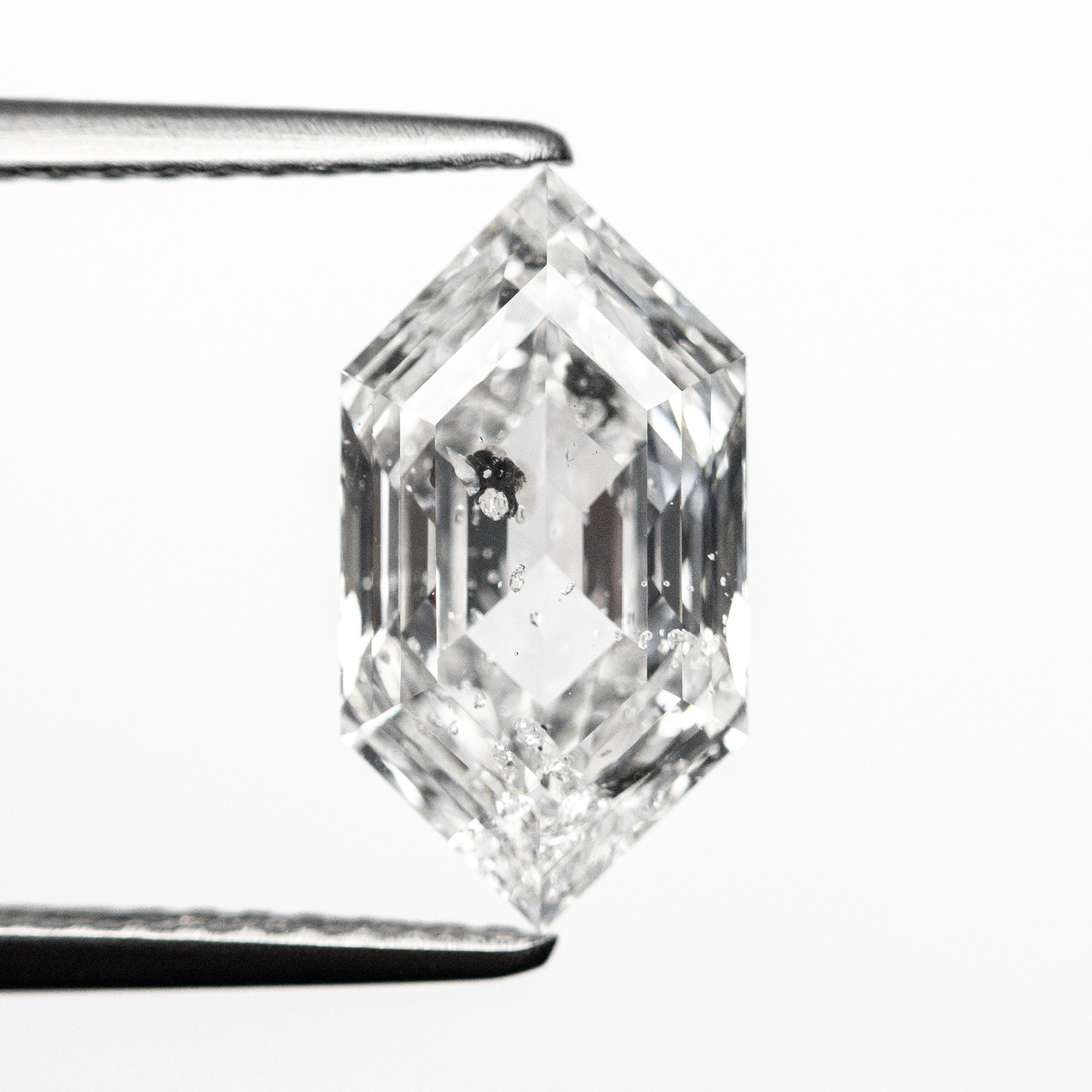 2.19ct Hexagon Step Cut Loose Diamond - 11.95x6.31x3.94mm I1 F Color for Jewelry Making & Engagement Rings