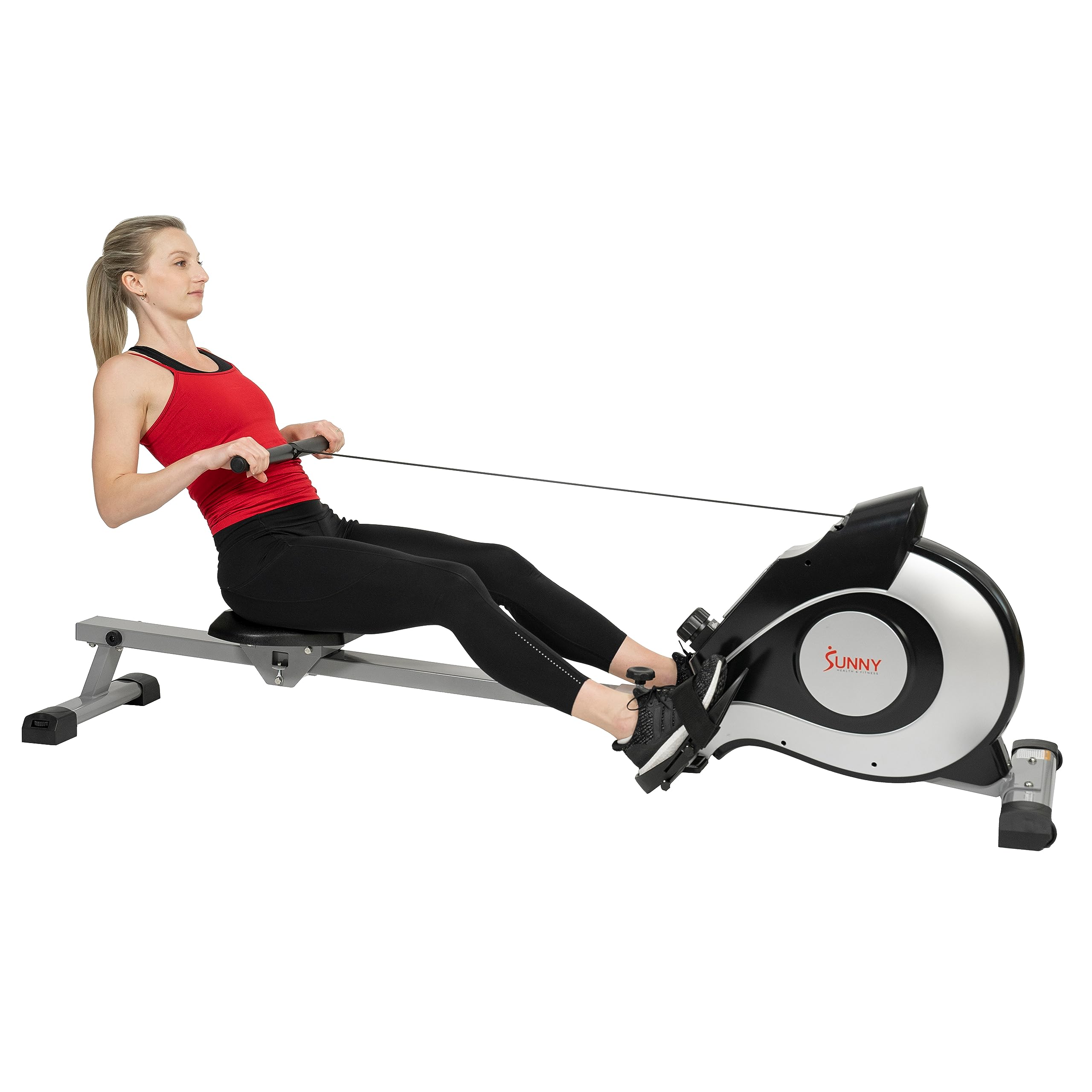 Sunny Health & Fitness SF-RW520084S Magnetic Rowing Machine with 8-Level Adjustable Resistance, 53.4