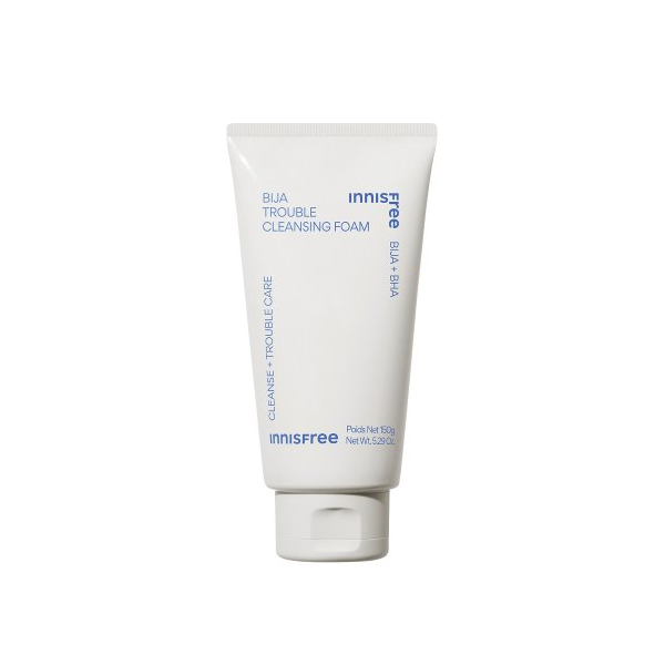 Innisfree Bija Trouble Cleansing Foam - Acne-Fighting Facial Cleanser for Oily & Sensitive Skin | Deep Pore Cleansing, Oil Control & Soothing | Perfect for Daily Skincare Routine & Travel