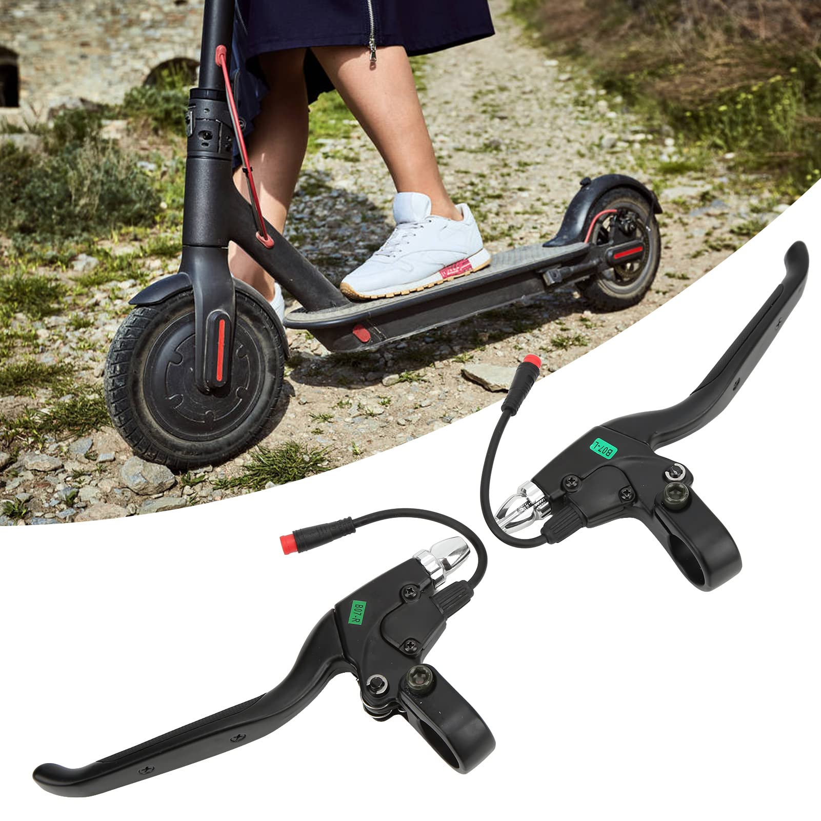 Premium E-Bike Brake Lever Set - Left & Right Waterproof Handlebars for Electric Bicycle, Scooter & Mini Bike | Perfect for Commuting, Off-Road & Urban Riding