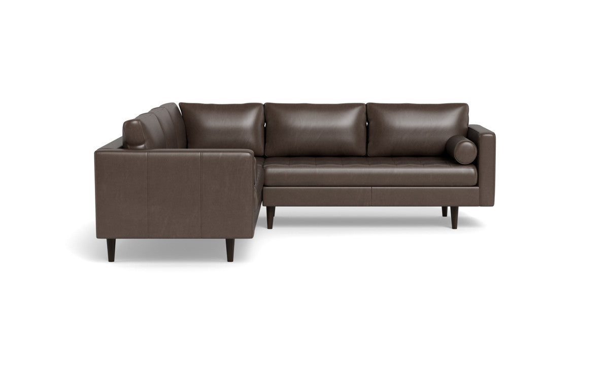 Ladybird 103 Genuine Leather Corner Sectional Sofa - Modern L-Shaped Couch for Living Room, Lounge & Home Theater Comfort