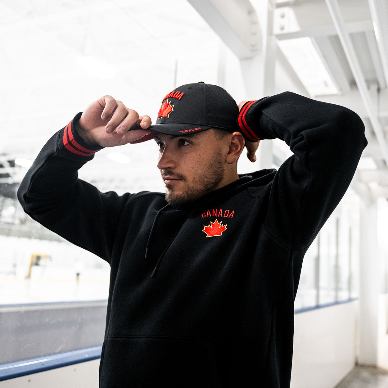 Bauer Hockey Canada Adjustable Hat for Men - Premium Performance Hockey Cap for Outdoor & Indoor Sports - Perfect for Hockey Games, Training, and Casual Wear