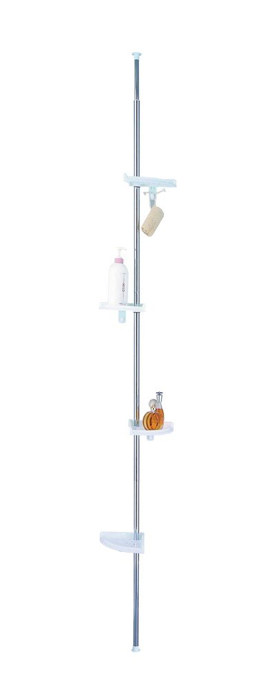 Premium Stainless Steel Shower Caddy - Rustproof Bathroom Organizer with Hooks for Shampoo, Soap & Accessories - Perfect for Small Spaces & Dorm Showers
