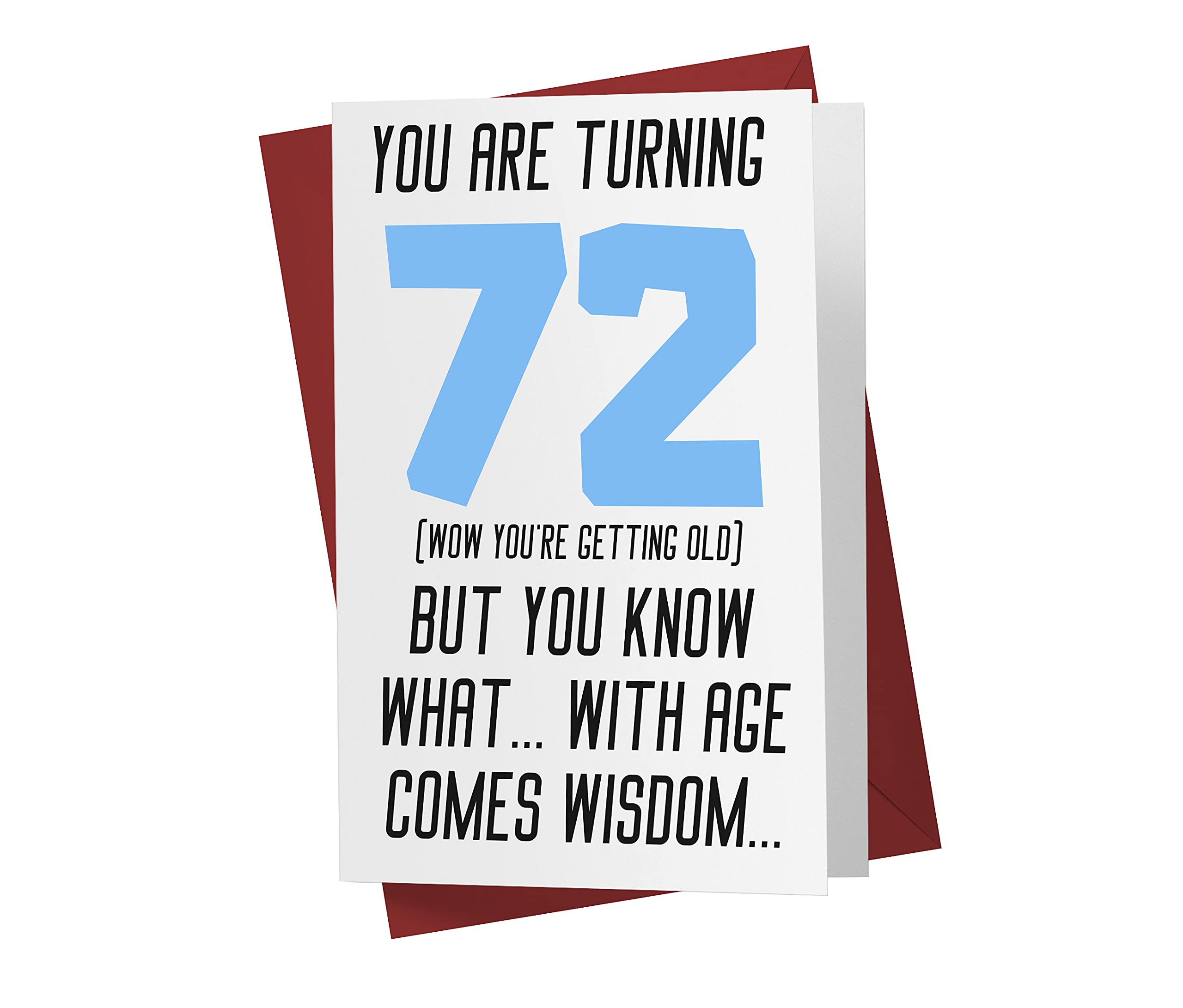 72nd Birthday Cards for Women - Funny Rude Sarcastic Greeting Cards for Girlfriend, Sister, Mom or Wife - Perfect for 72 Year Old Humor Lovers - Great for Birthday Parties, Gag Gifts & Prank Celebrations