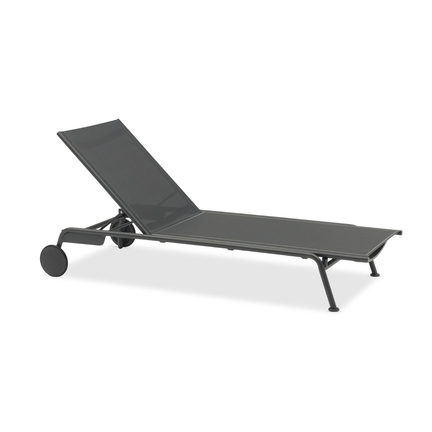 Premium Davenport Charcoal Sun Lounger - Adjustable Outdoor Recliner with Cushion for Poolside, Beach, Patio & Backyard Relaxation