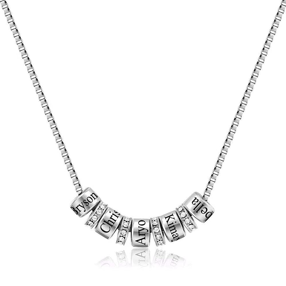 Custom Personalized Name Charm Necklace for Women - Engraved Mother's Jewelry Gift with Family & Kids Names - Perfect for Mother's Day, Birthday, Anniversary from Daughter or Son - Ideal for Everyday Wear, Special Occasions & Heartfelt Gifting