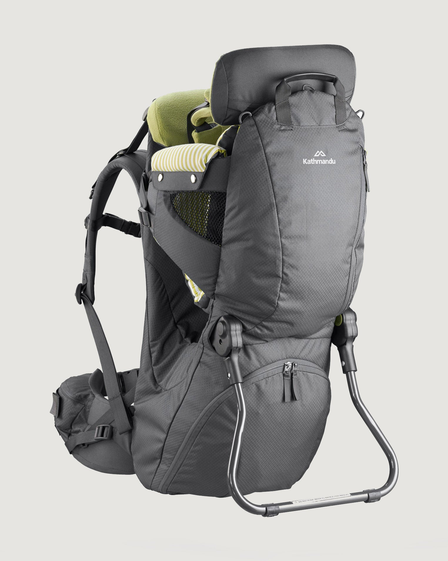 Karinjo Baby Carrier Backpack - Lightweight & Ergonomic Grey/Green for Hiking, Travel & Outdoor Adventures