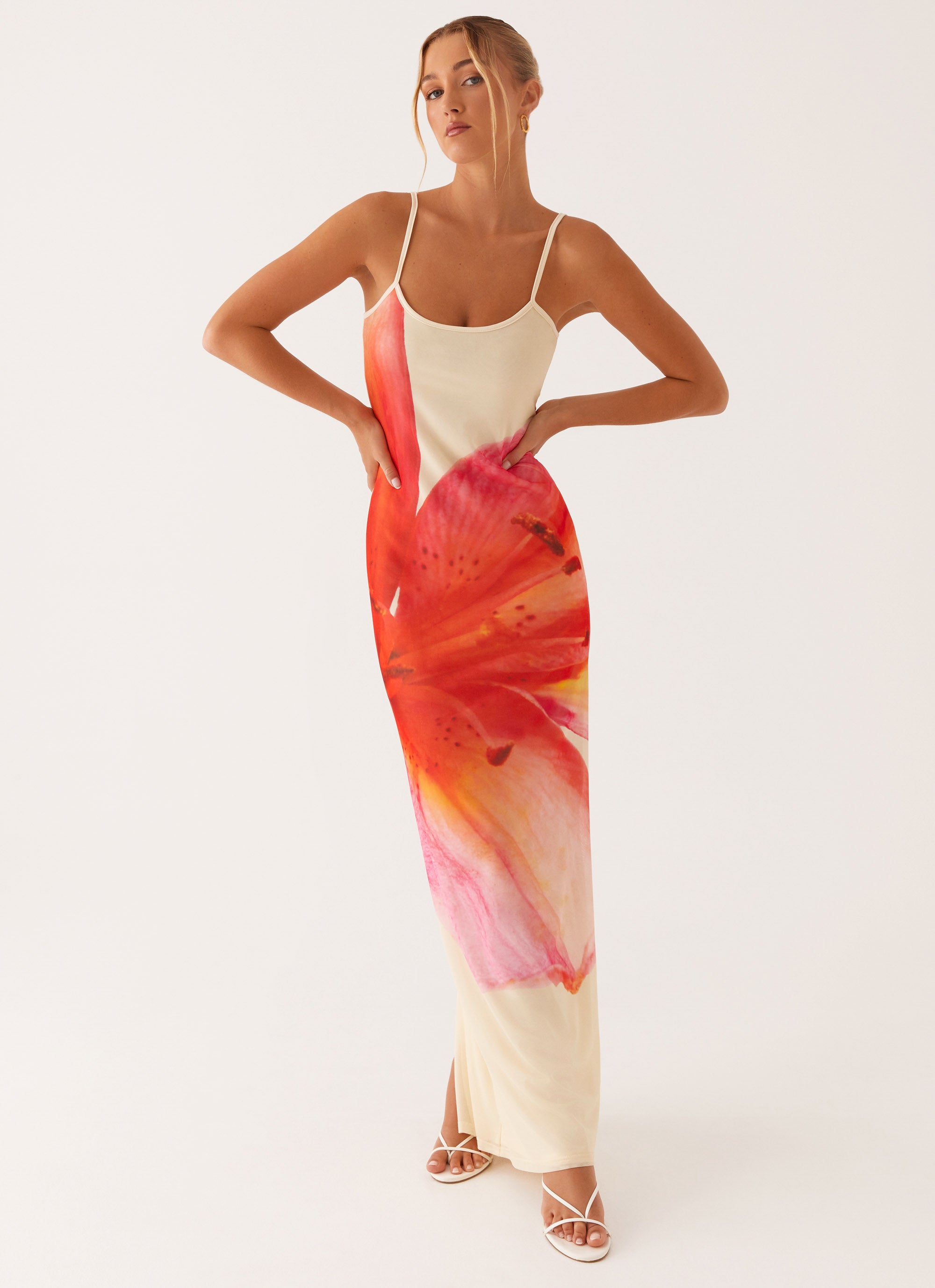 Bad News Mesh Maxi Dress - Yellow Floral Print Summer Beach Dress for Women | Boho Chic Outfit for Vacations, Parties & Outdoor Events