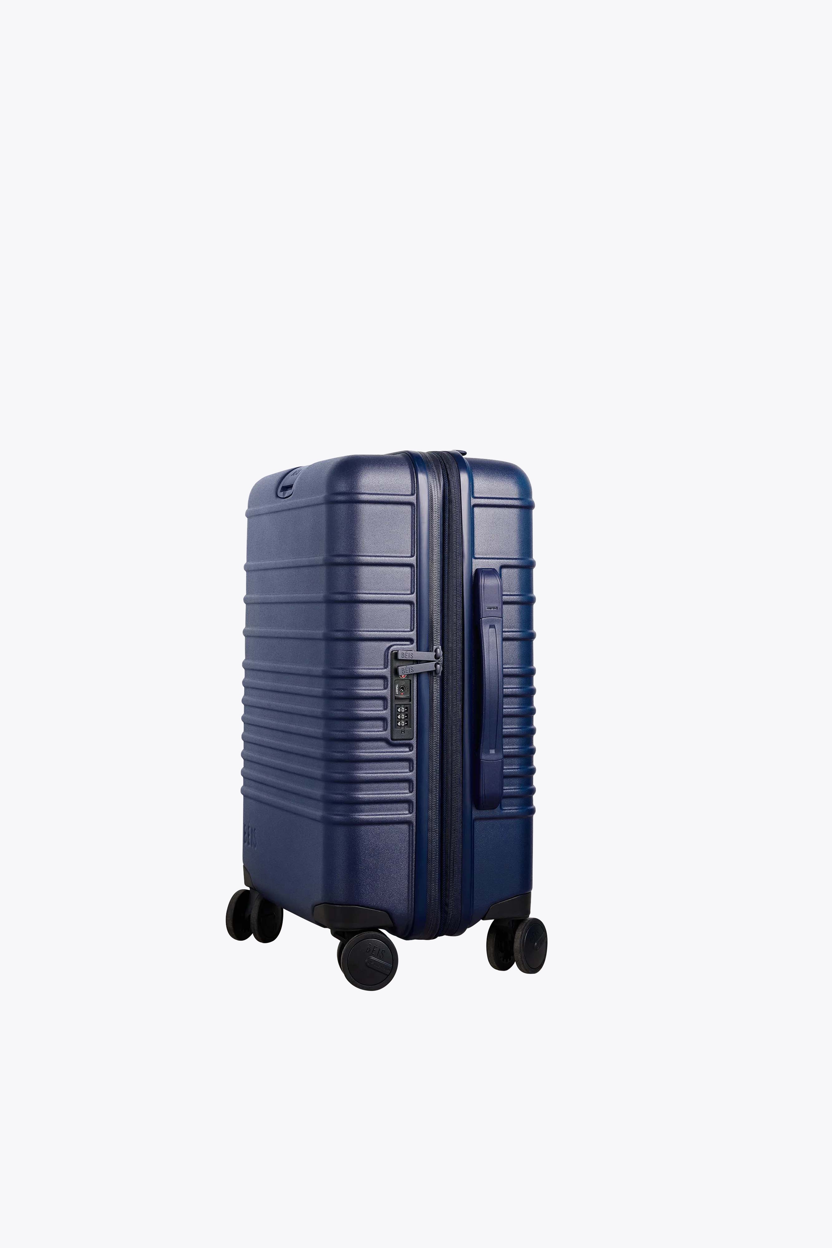 Navy Blue Carry On Luggage with Spinner Wheels - Perfect for Air Travel, Business Trips & Weekend Getaways