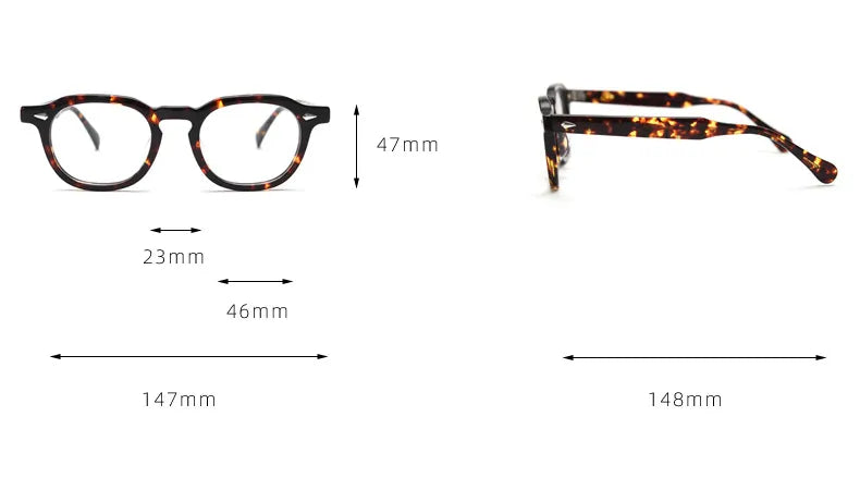CCspace Unisex Full Rim Square Acetate Eyeglasses 56839 - Stylish & Durable Frame for Men & Women - Perfect for Reading, Work & Everyday Fashion